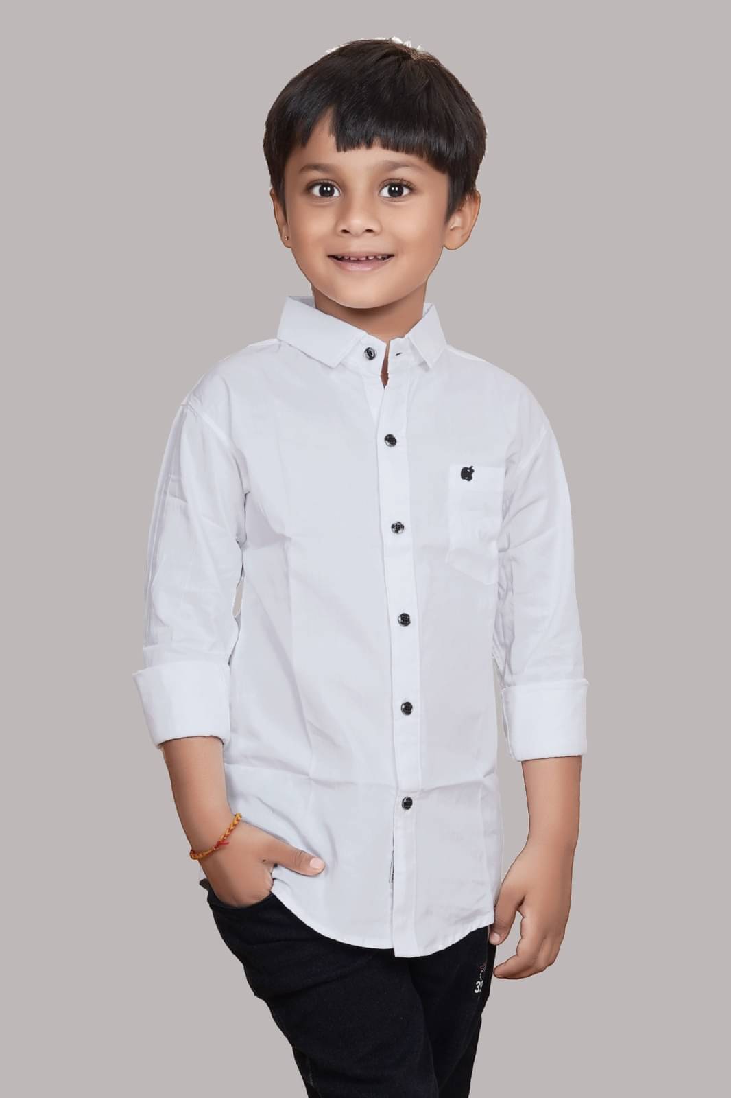    			ZAKAR STYLE Pack of 1 Boys Cotton Blend Full Sleeves Shirt ( White )