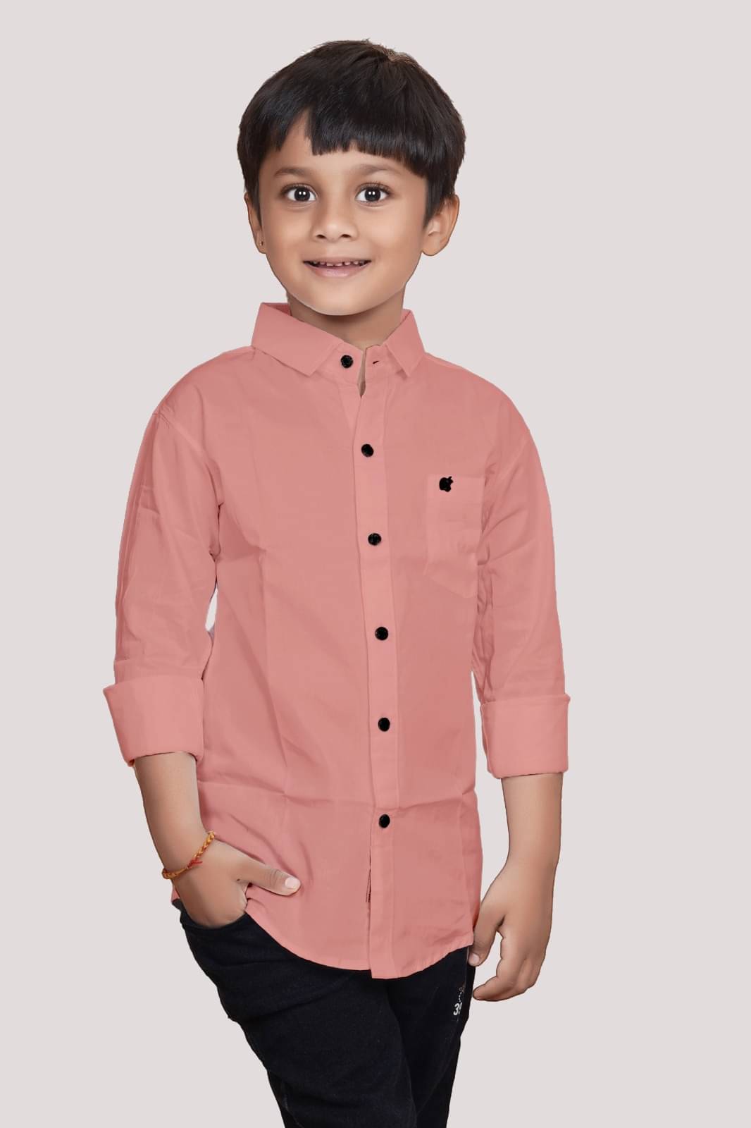 ZAKAR STYLE Pack of 1 Boys Cotton Blend Full Sleeves Shirt ( Peach ) ZAKAR STYLE Pack of 1 Boys Cotton Blend Full Sleeves Shirt ( Peach )