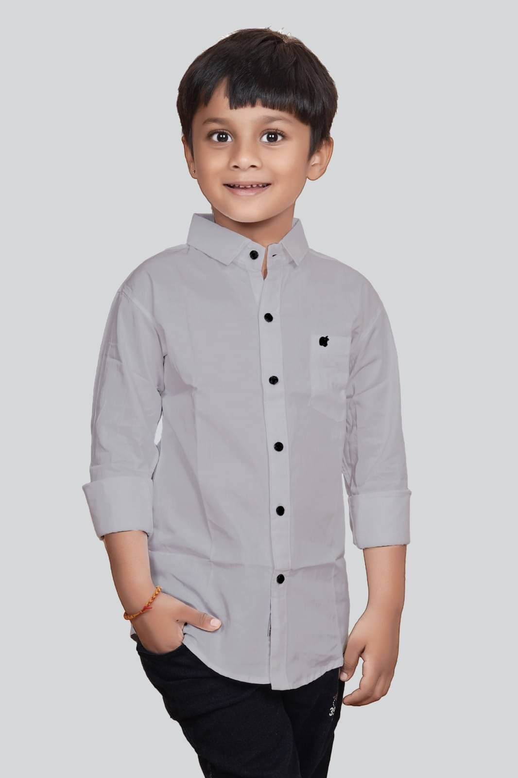     			ZAKAR STYLE Pack of 1 Boys Cotton Blend Full Sleeves Shirt ( Grey )