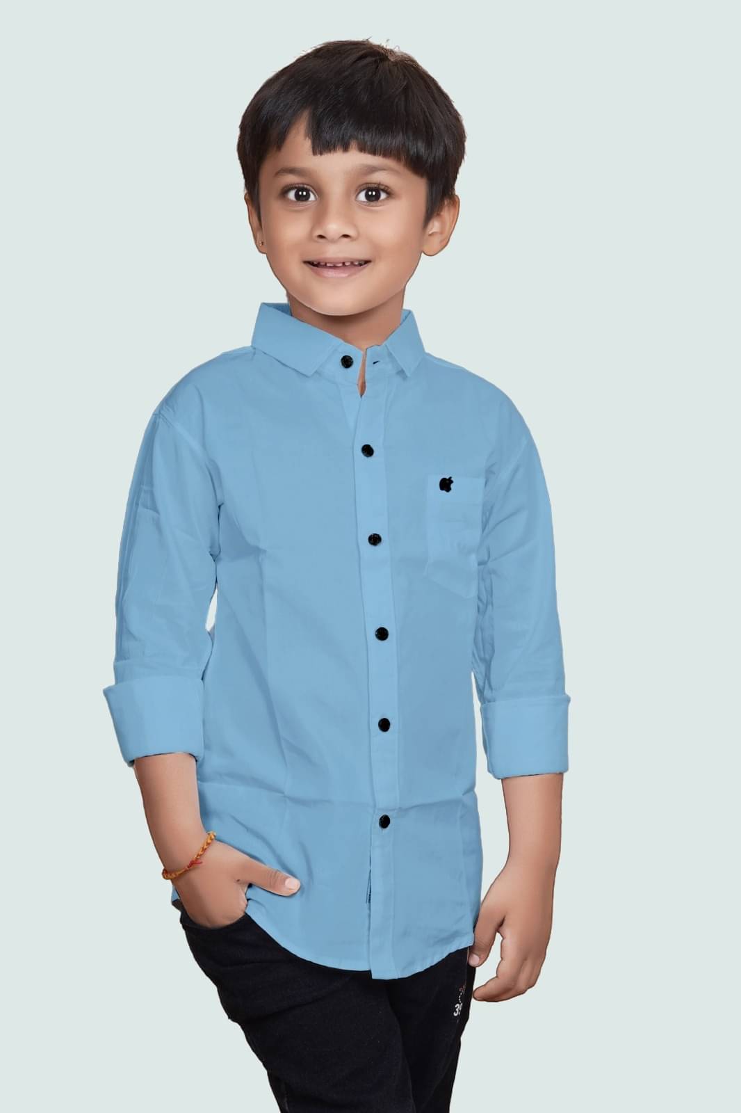     			ZAKAR STYLE Pack of 1 Boys Cotton Blend Full Sleeves Shirt ( Sky Blue )