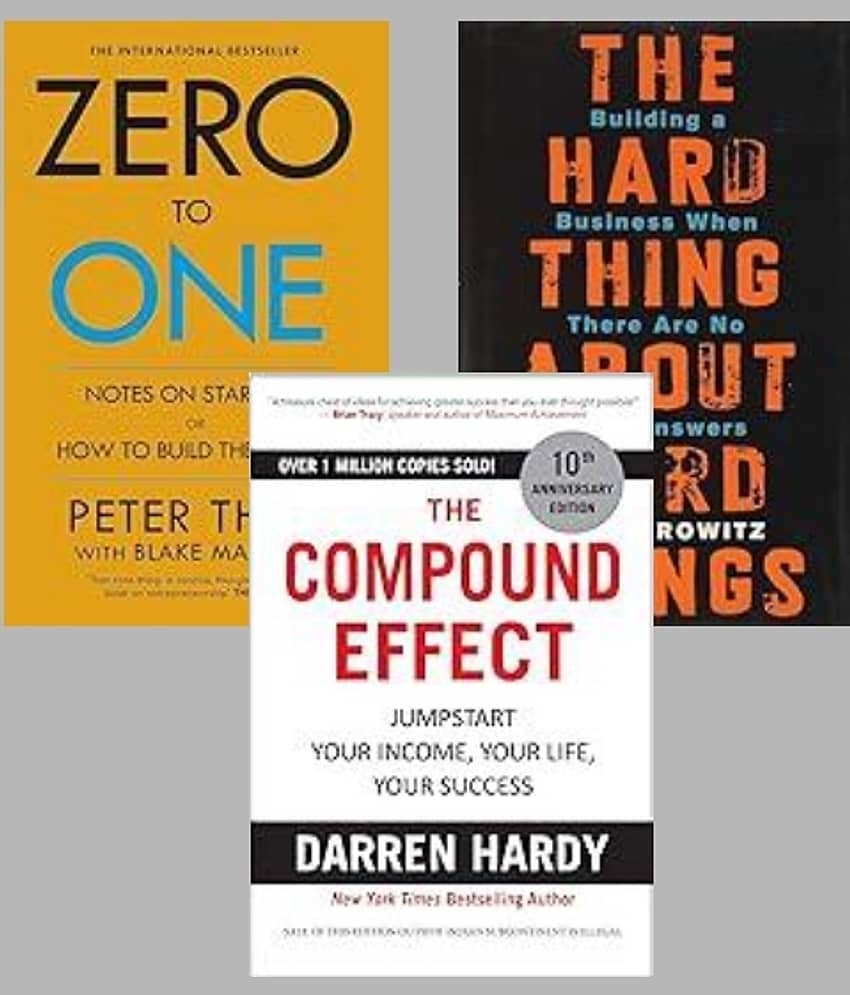 Zero To One + The Hard Thing about Hard Thing +The Compound Effect - Stationery | Buy online on ZillyBuy