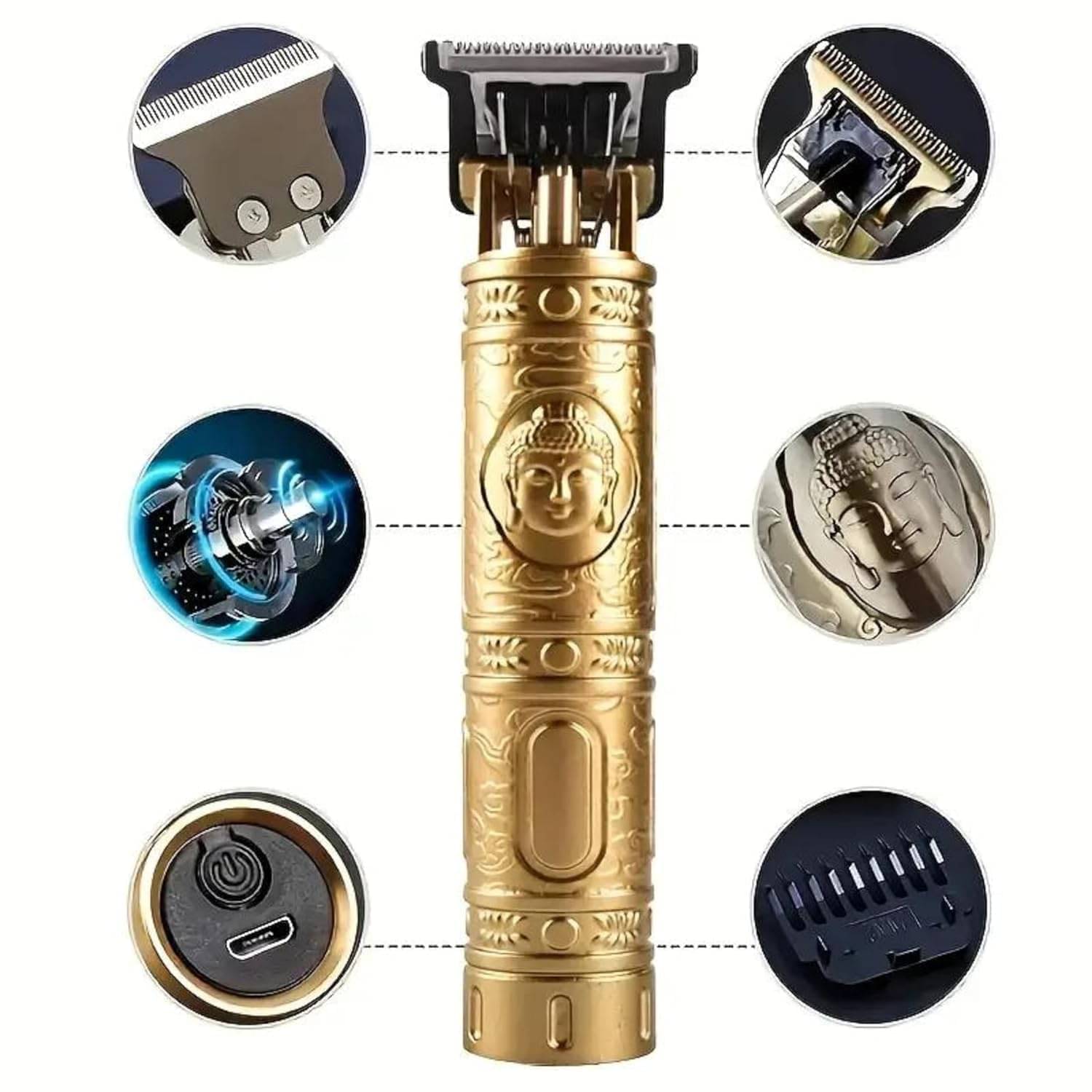     			CHARKEE Light Weight Trimmer Gold Cordless Multigrooming Kit With 45 minutes Runtime