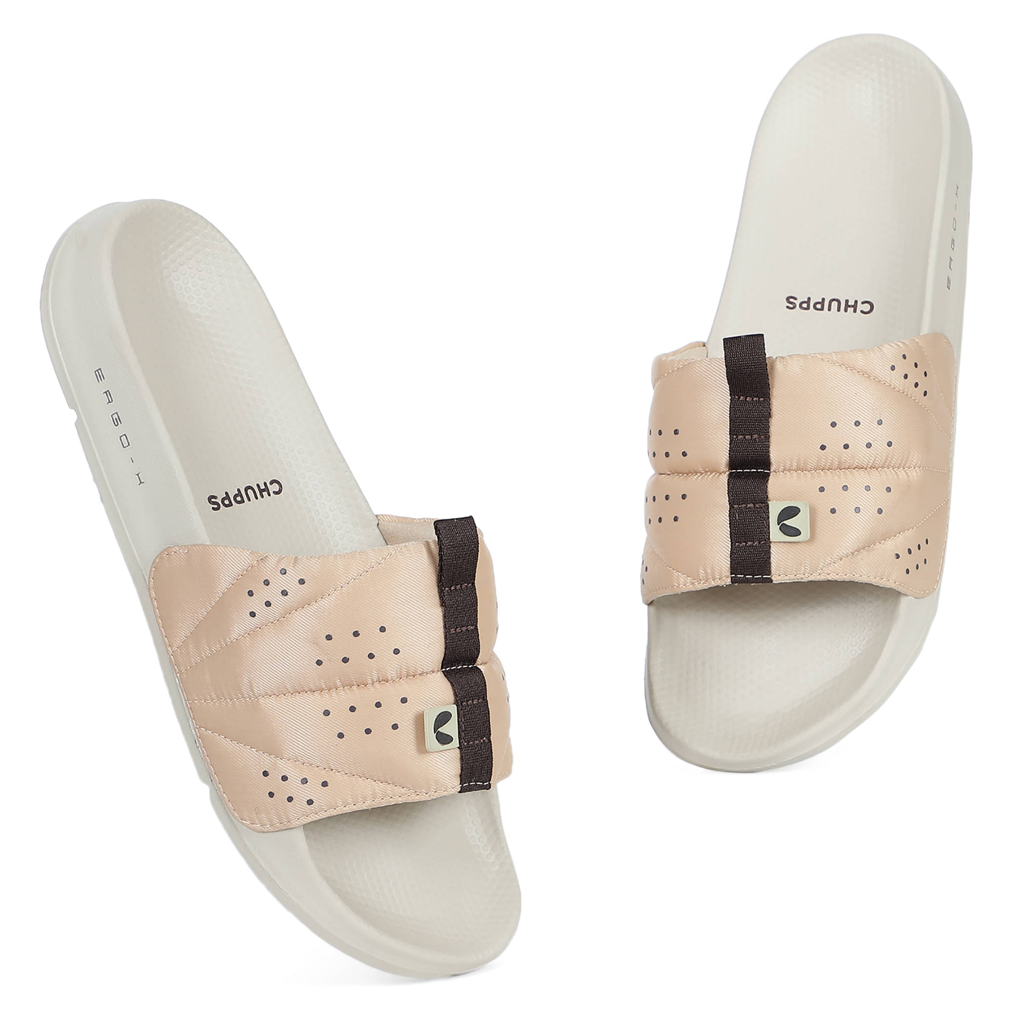     			CHUPPS Beige Men's Slide Flip Flop