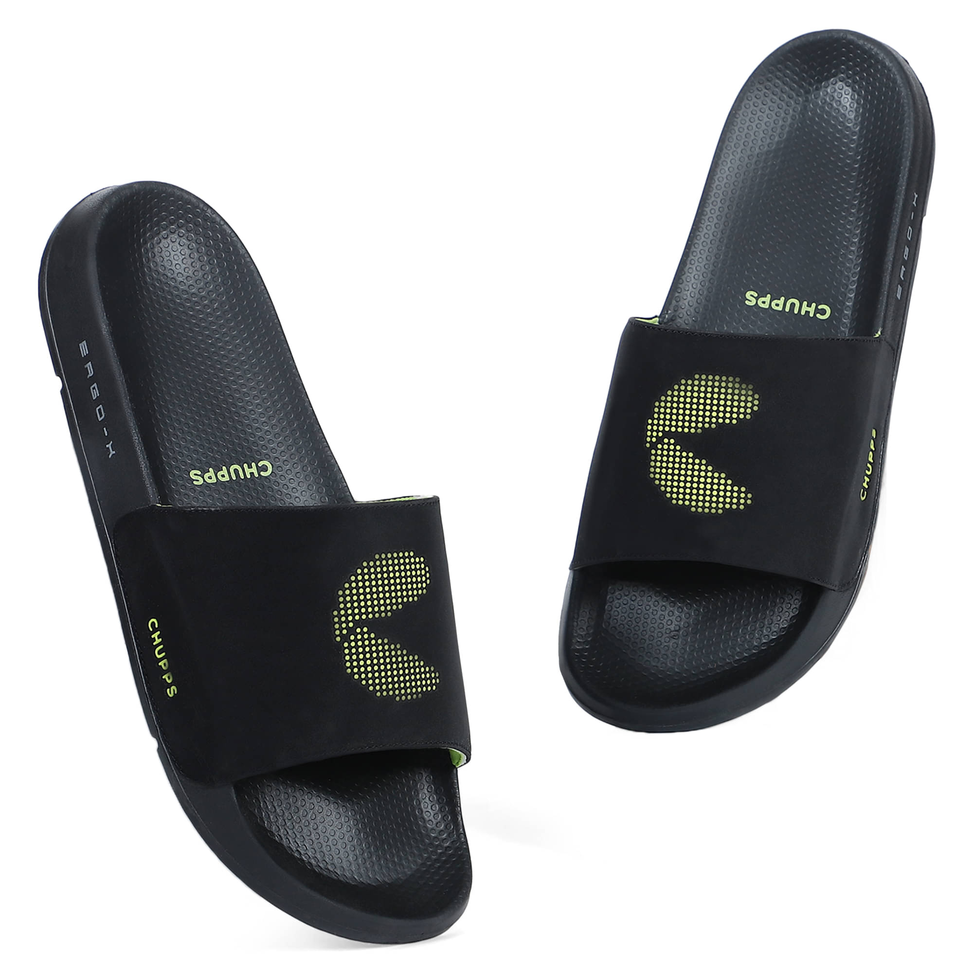     			CHUPPS Black Men's Slide Flip Flop