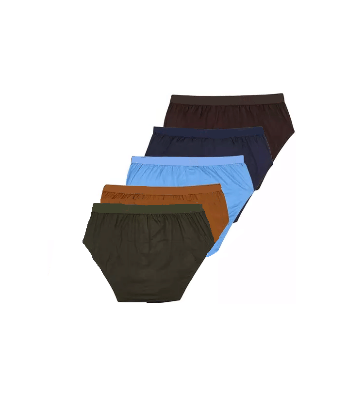     			D1 DIFFERENT ONE Pack of 5 Cotton Briefs For Men's ( Multicolor )