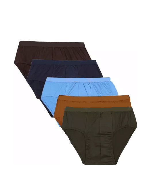     			D1 DIFFERENT ONE Pack of 5 Cotton Briefs For Men's ( Multicolor )
