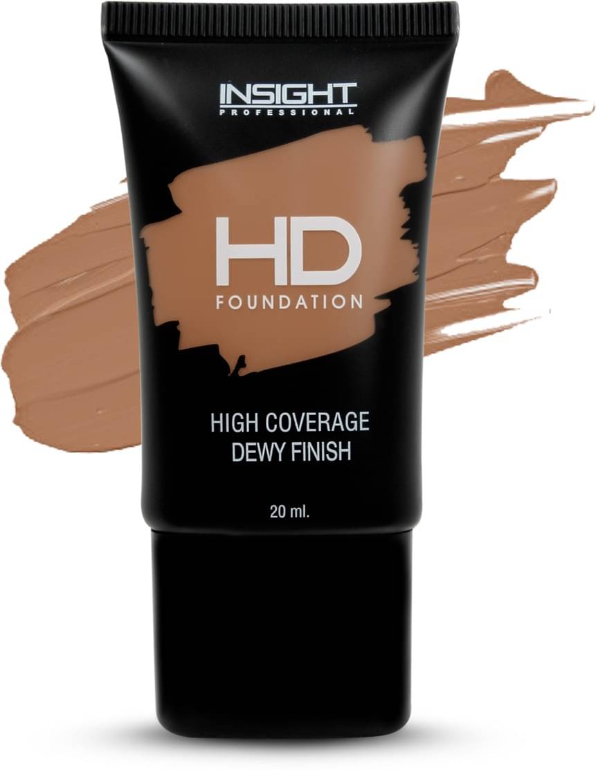 Insight Cosmetics HD Full Coverage Foundation For All Skin Types With Dewy Finish High Coverage, 20ml Insight Cosmetics HD Full Coverage Foundation For All Skin Types With Dewy Finish High Coverage, 20ml