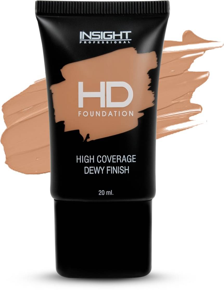     			Insight Cosmetics HD Full Coverage Foundation For All Skin Types With Dewy Finish High Coverage, 20ml