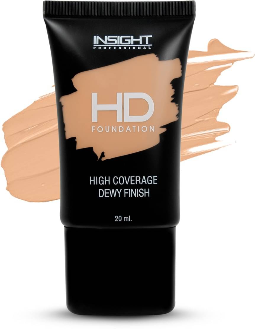     			Insight Cosmetics HD Full Coverage Foundation For All Skin Types With Dewy Finish High Coverage, 20ml