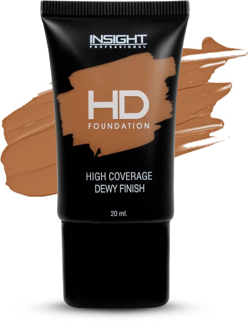     			Insight Cosmetics HD Full Coverage Foundation For All Skin Types With Dewy Finish High Coverage, 20ml