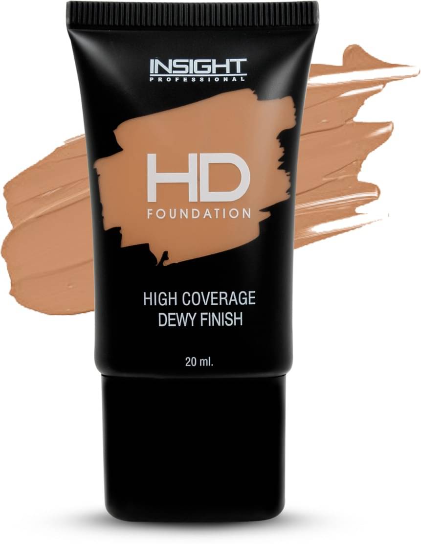     			Insight Cosmetics HD Full Coverage Foundation For All Skin Types With Dewy Finish High Coverage, 20ml