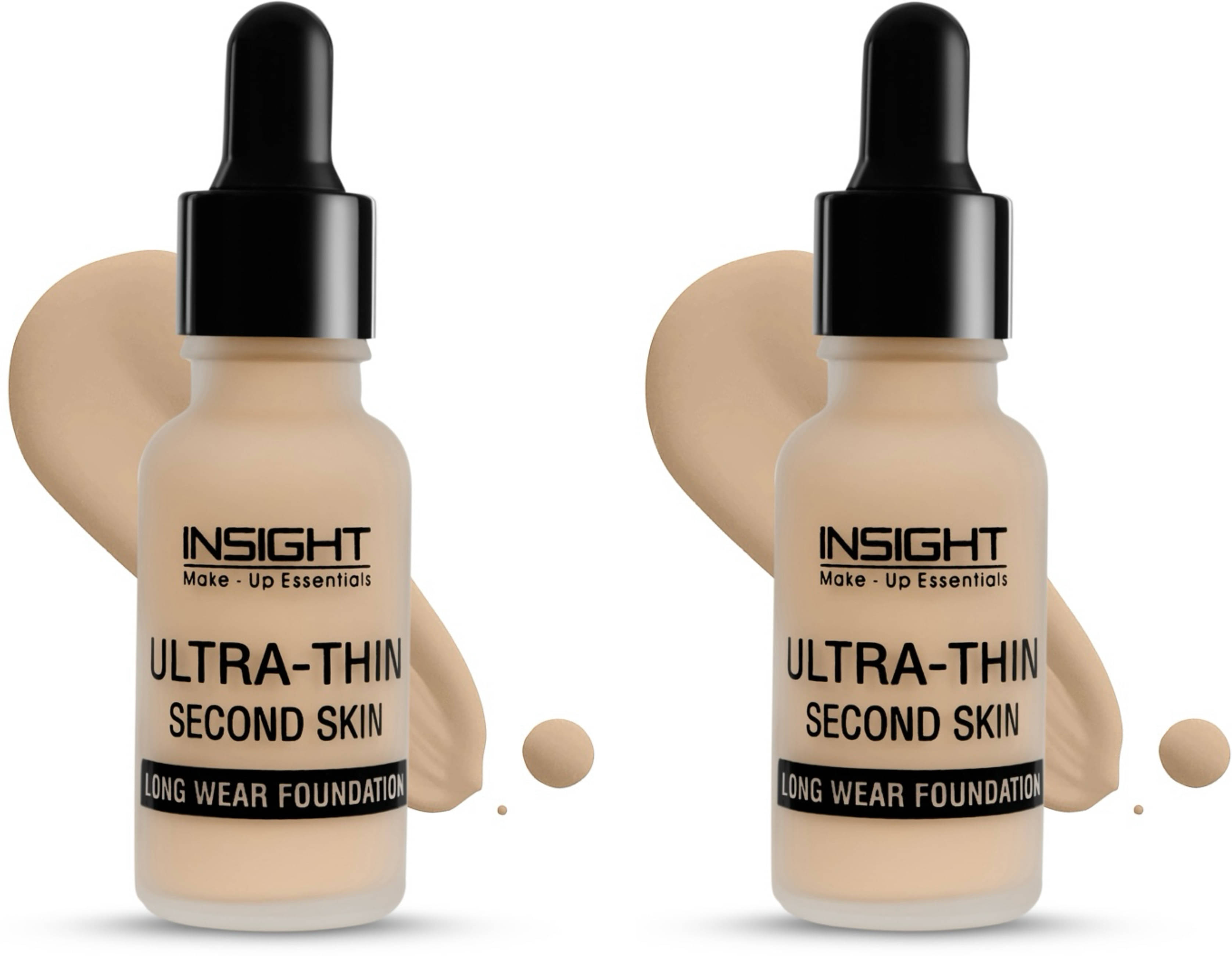     			Insight Cosmetics Natural Finish Foundation With Full Coverage For All Skin Types (Pack of 2)