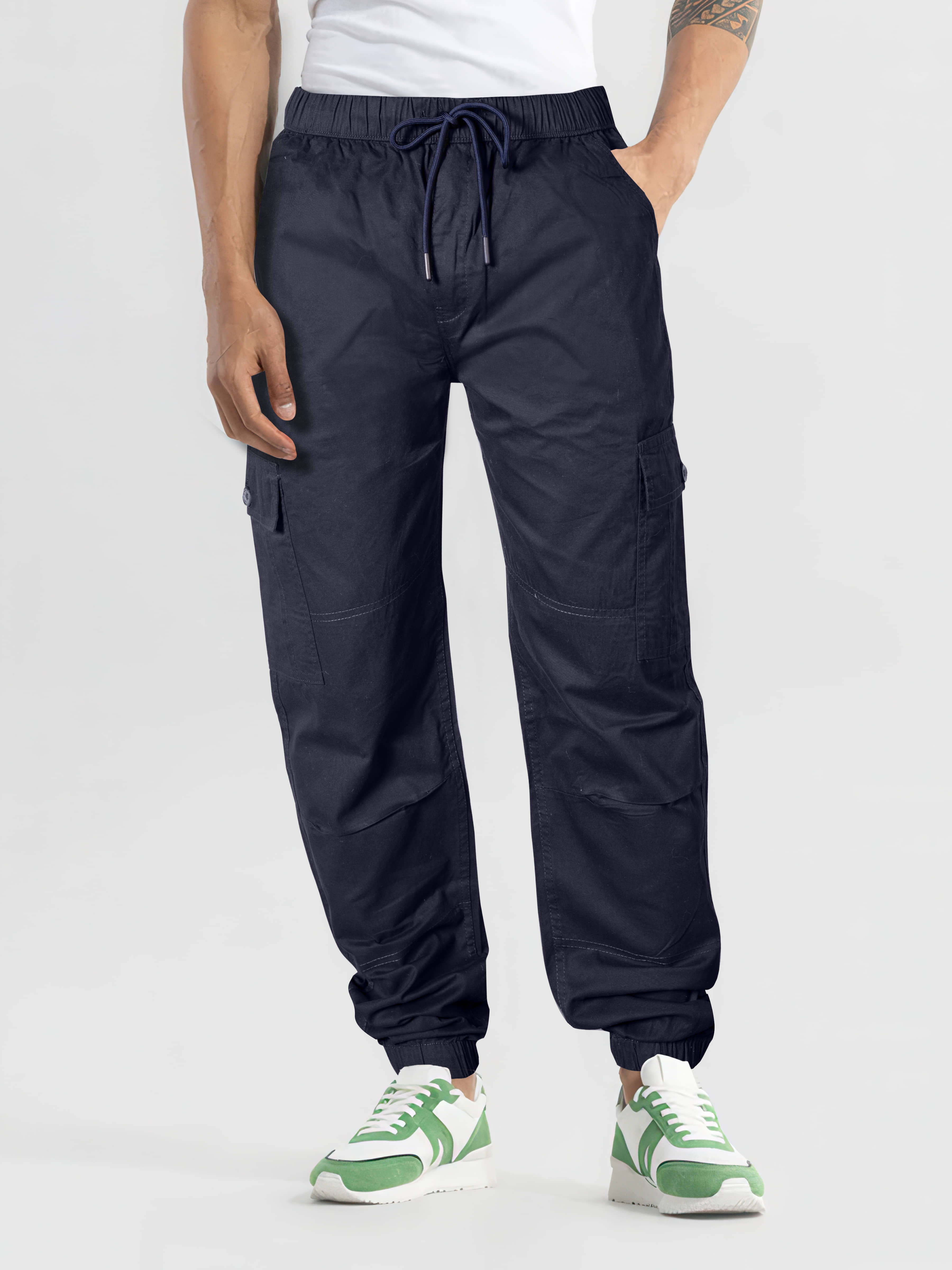 JB JUST BLACK Regular Flat Men's Joggers - Navy Blue ( Pack of 1 ) - Trousers | Buy online on ZillyBuy
