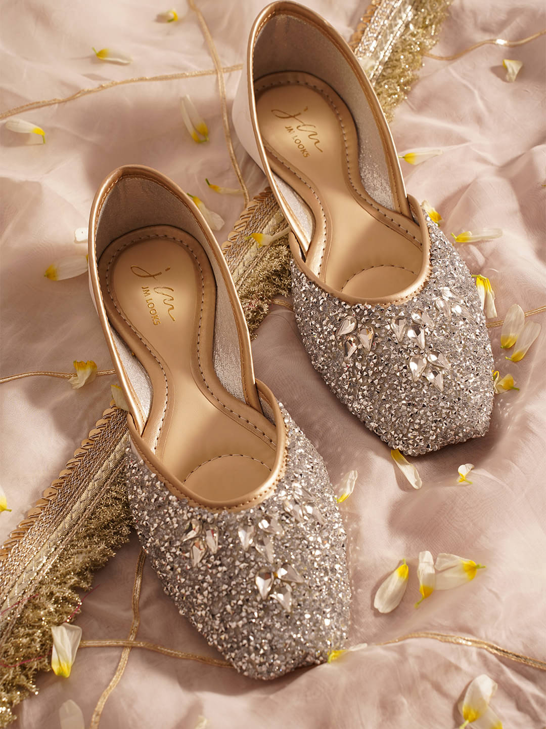 JM Looks White Women's Ethnic Ballerinas JM Looks White Women's Ethnic Ballerinas