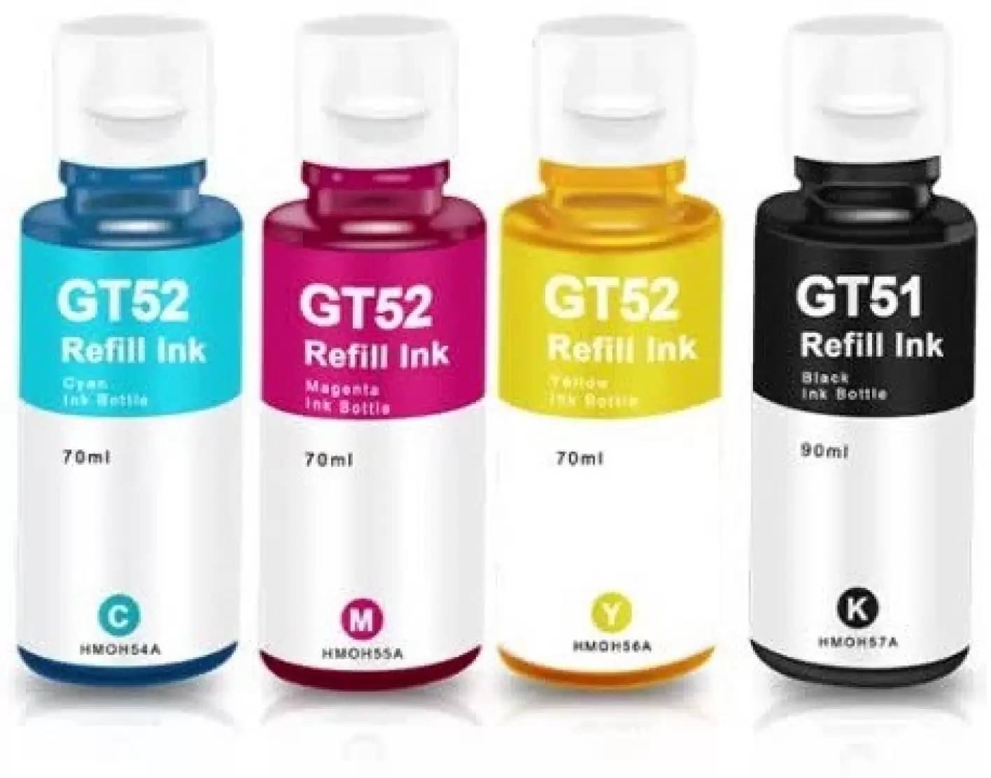     			KALAR GT51/52 Ink Multicolor Ink ( 70 ml ) Pack of 4 For 5810, 5811, 5820, 5821, 115, 116, 117, 310, 315, 319, 410, 415, 416, 419, 457 Ink Tank Printers.