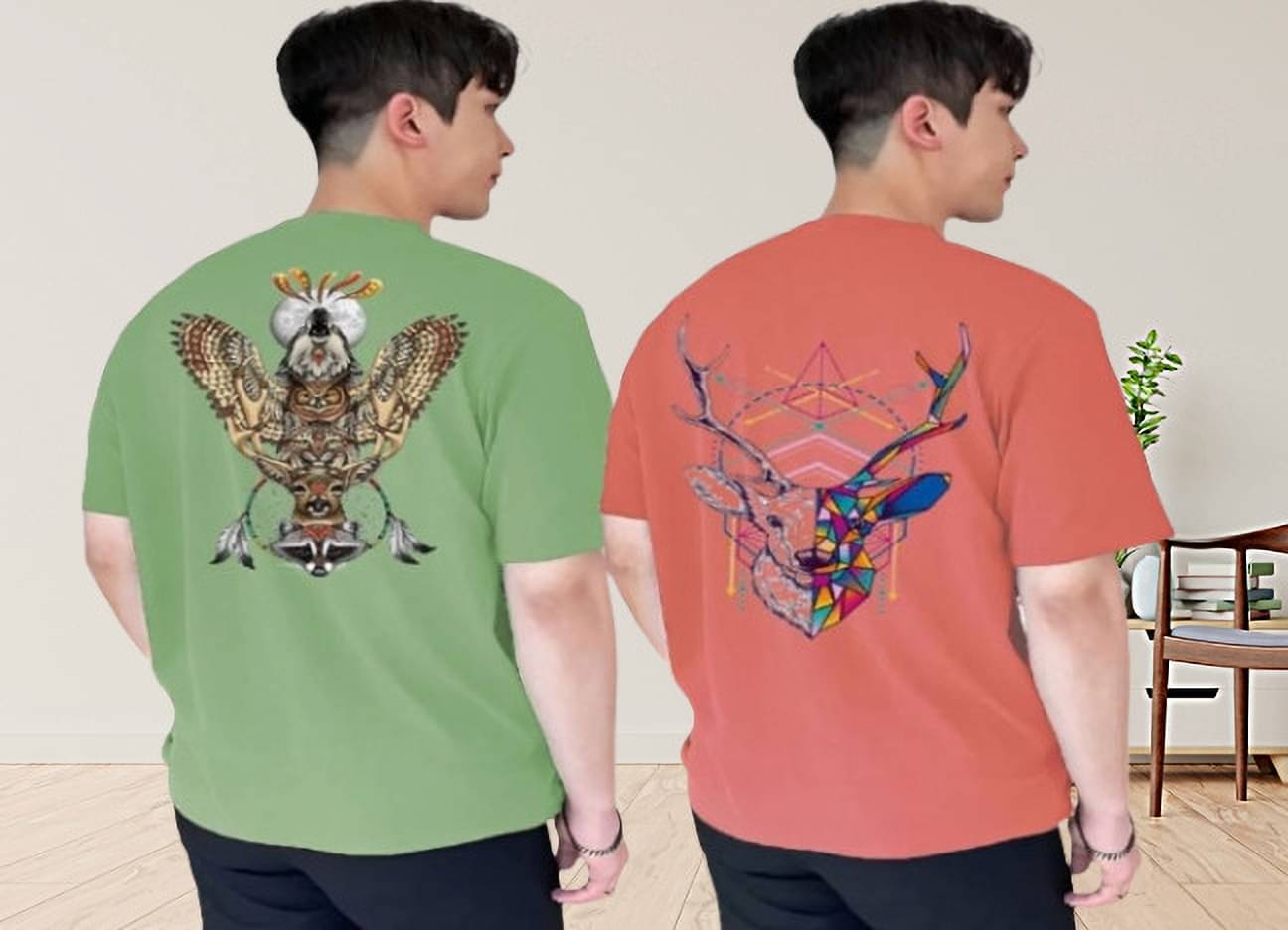 Kintu Parantu Polyester Regular Fit Printed Half Sleeves Men's Round T-Shirt - Multicolor11 ( Pack of 2 ) Kintu Parantu Polyester Regular Fit Printed Half Sleeves Men's Round T-Shirt - Multicolor11 ( Pack of 2 )