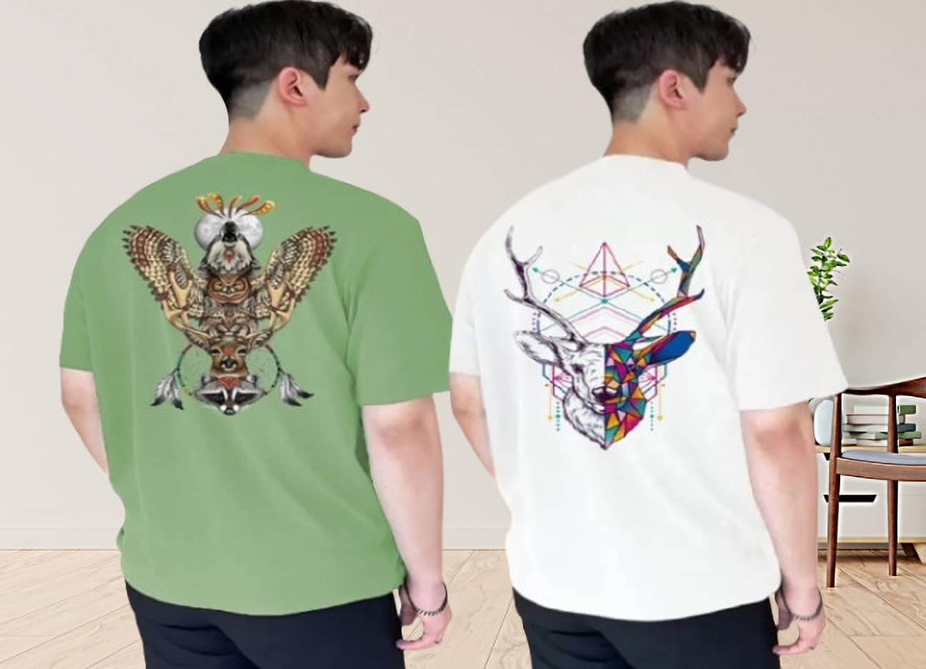 Kintu Parantu Polyester Regular Fit Printed Half Sleeves Men's Round T-Shirt - Multicolor12 ( Pack of 2 ) Kintu Parantu Polyester Regular Fit Printed Half Sleeves Men's Round T-Shirt - Multicolor12 ( Pack of 2 )