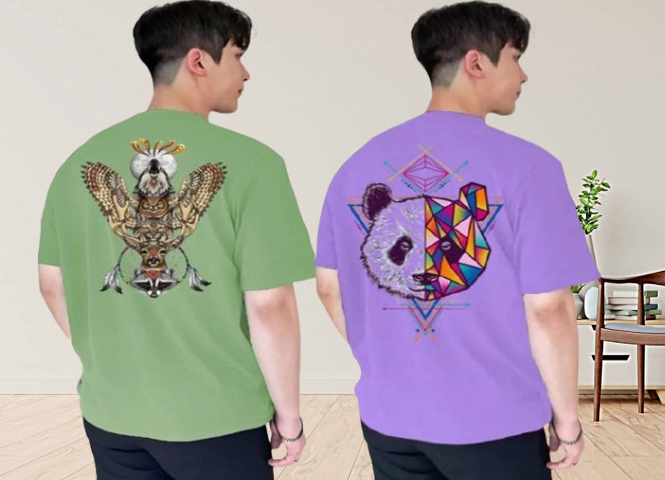 Kintu Parantu Polyester Regular Fit Printed Half Sleeves Men's Round T-Shirt - Multicolor13 ( Pack of 2 ) Kintu Parantu Polyester Regular Fit Printed Half Sleeves Men's Round T-Shirt - Multicolor13 ( Pack of 2 )