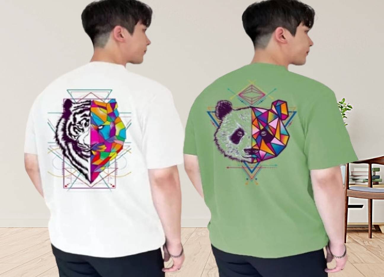 Kintu Parantu Polyester Regular Fit Printed Half Sleeves Men's Round T-Shirt - Multicolor7 ( Pack of 2 ) Kintu Parantu Polyester Regular Fit Printed Half Sleeves Men's Round T-Shirt - Multicolor7 ( Pack of 2 )