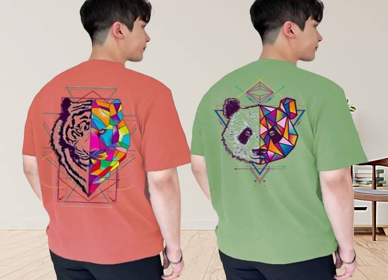 Kintu Parantu Polyester Regular Fit Printed Half Sleeves Men's Round T-Shirt - Multicolor8 ( Pack of 2 ) Kintu Parantu Polyester Regular Fit Printed Half Sleeves Men's Round T-Shirt - Multicolor8 ( Pack of 2 )