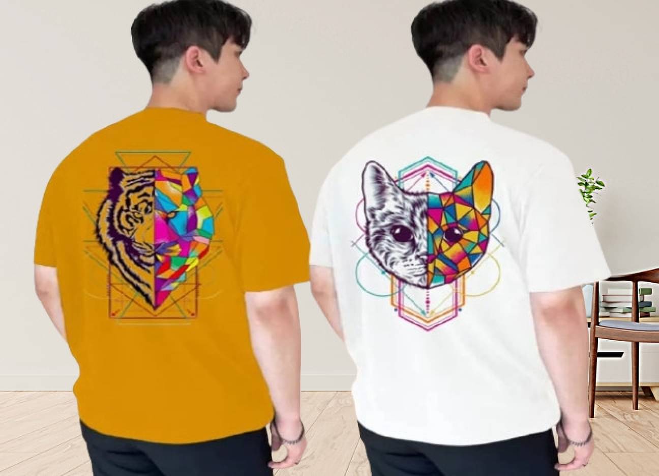 Kintu Parantu Polyester Regular Fit Printed Half Sleeves Men's Round T-Shirt - Multicolor10 ( Pack of 2 ) Kintu Parantu Polyester Regular Fit Printed Half Sleeves Men's Round T-Shirt - Multicolor10 ( Pack of 2 )