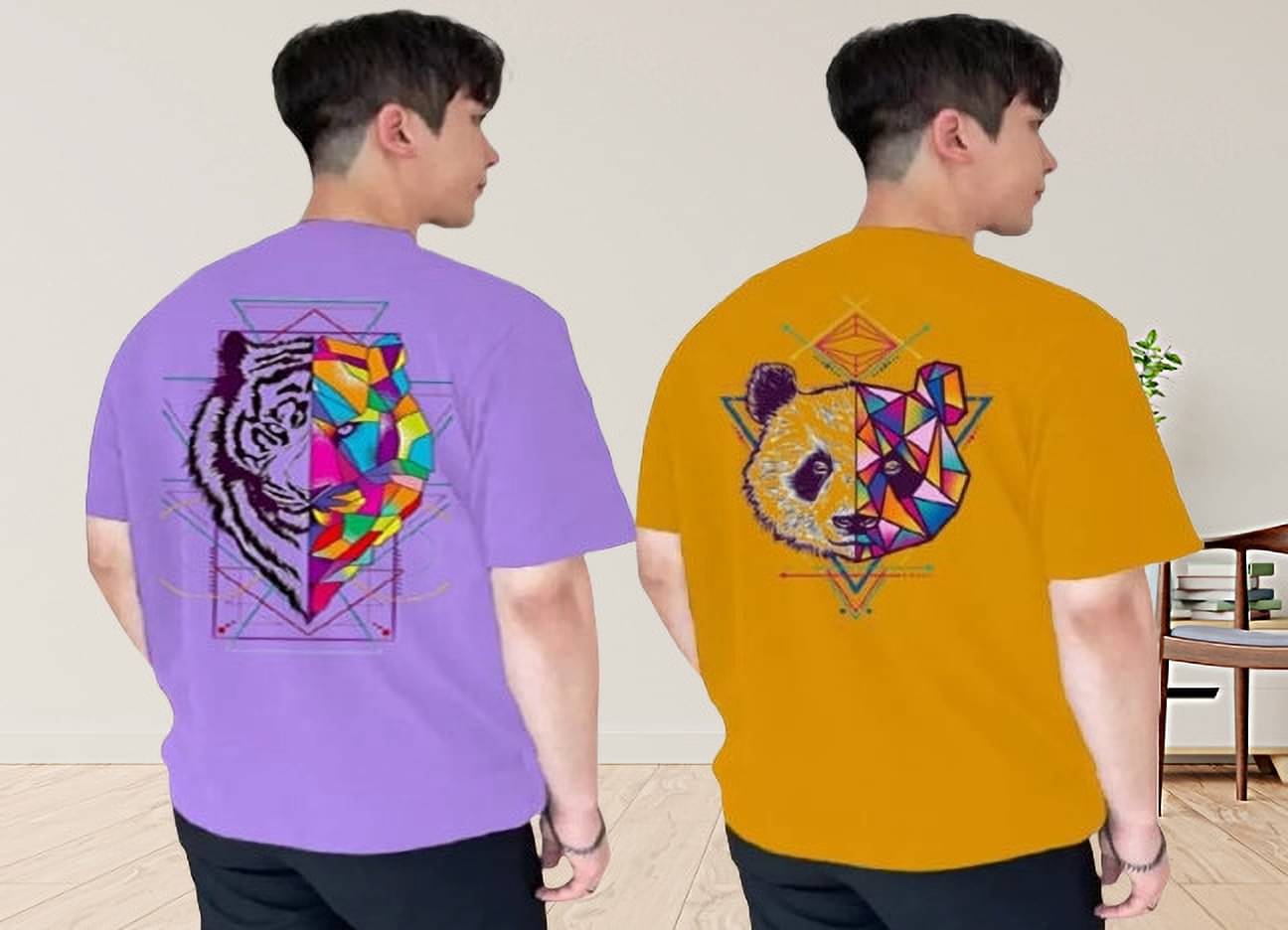 Kintu Parantu Polyester Regular Fit Printed Half Sleeves Men's Round T-Shirt - Multicolor9 ( Pack of 2 ) Kintu Parantu Polyester Regular Fit Printed Half Sleeves Men's Round T-Shirt - Multicolor9 ( Pack of 2 )