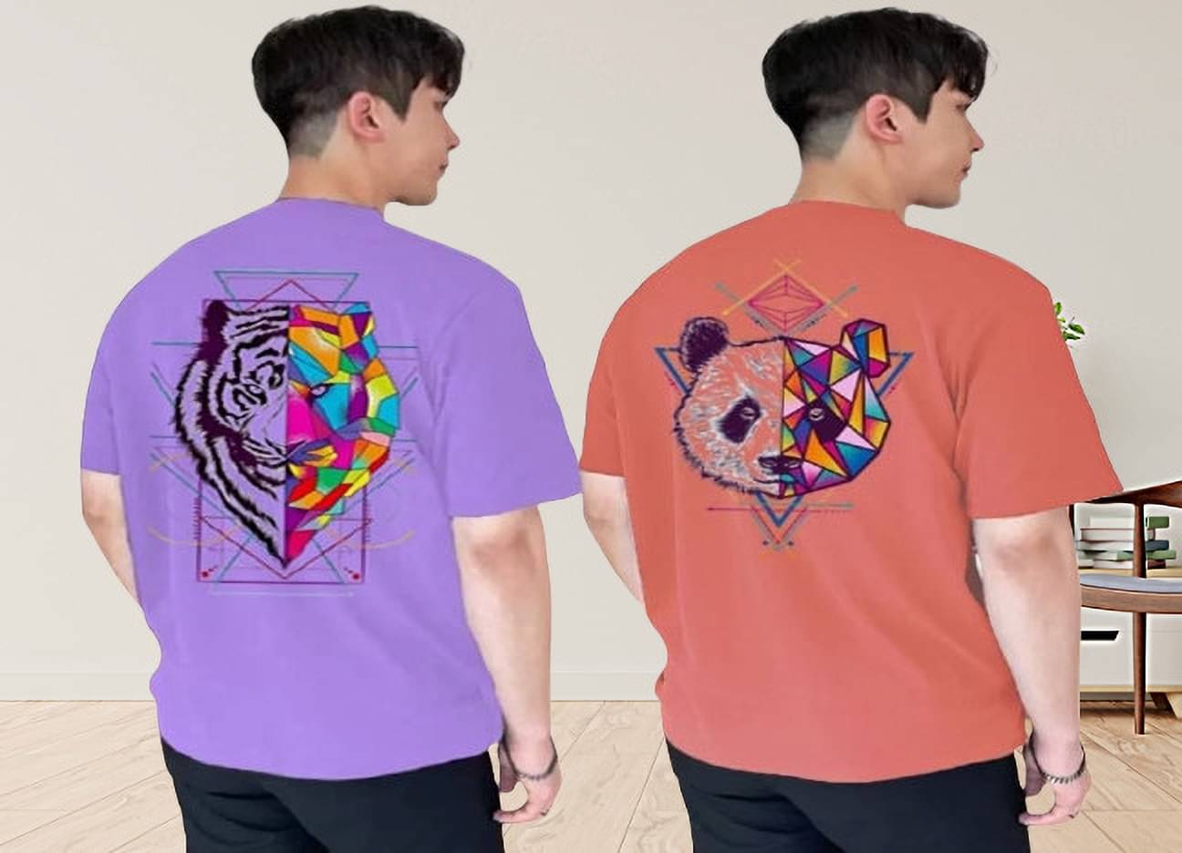 Kintu Parantu Polyester Regular Fit Printed Half Sleeves Men's Round T-Shirt - Multicolor10 ( Pack of 2 ) Kintu Parantu Polyester Regular Fit Printed Half Sleeves Men's Round T-Shirt - Multicolor10 ( Pack of 2 )