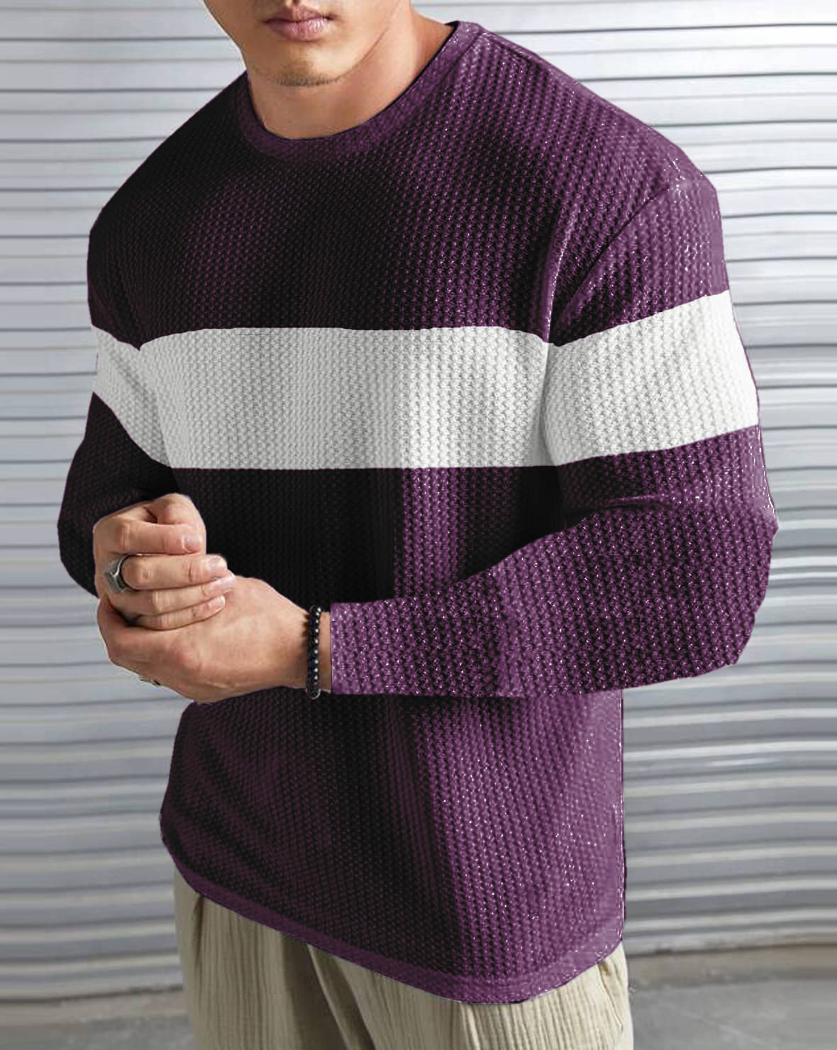 LEWEL Polyester Regular Fit Colorblock Full Sleeves Men's Round T-Shirt - Multicolor ( Pack of 1 ) LEWEL Polyester Regular Fit Colorblock Full Sleeves Men's Round T-Shirt - Multicolor ( Pack of 1 )