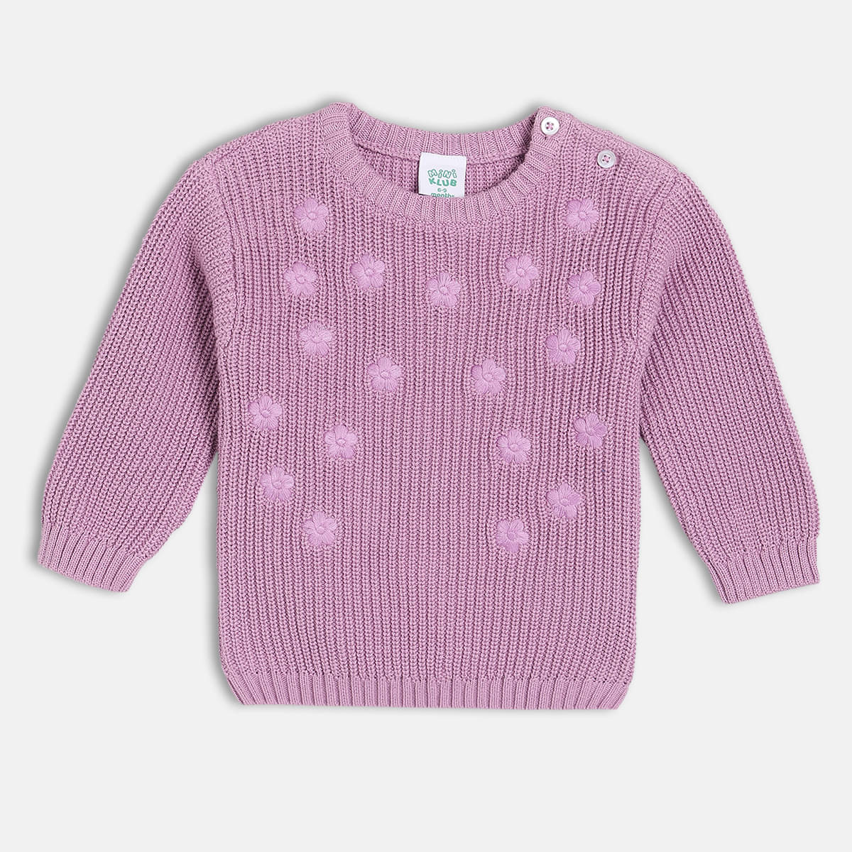 MINI KLUB Pack of 1 Baby Girls 100% Cotton Sweater ( Lavender ) MINI KLUB Pack of 1 Baby Girls 100% Cotton Sweater ( Lavender )