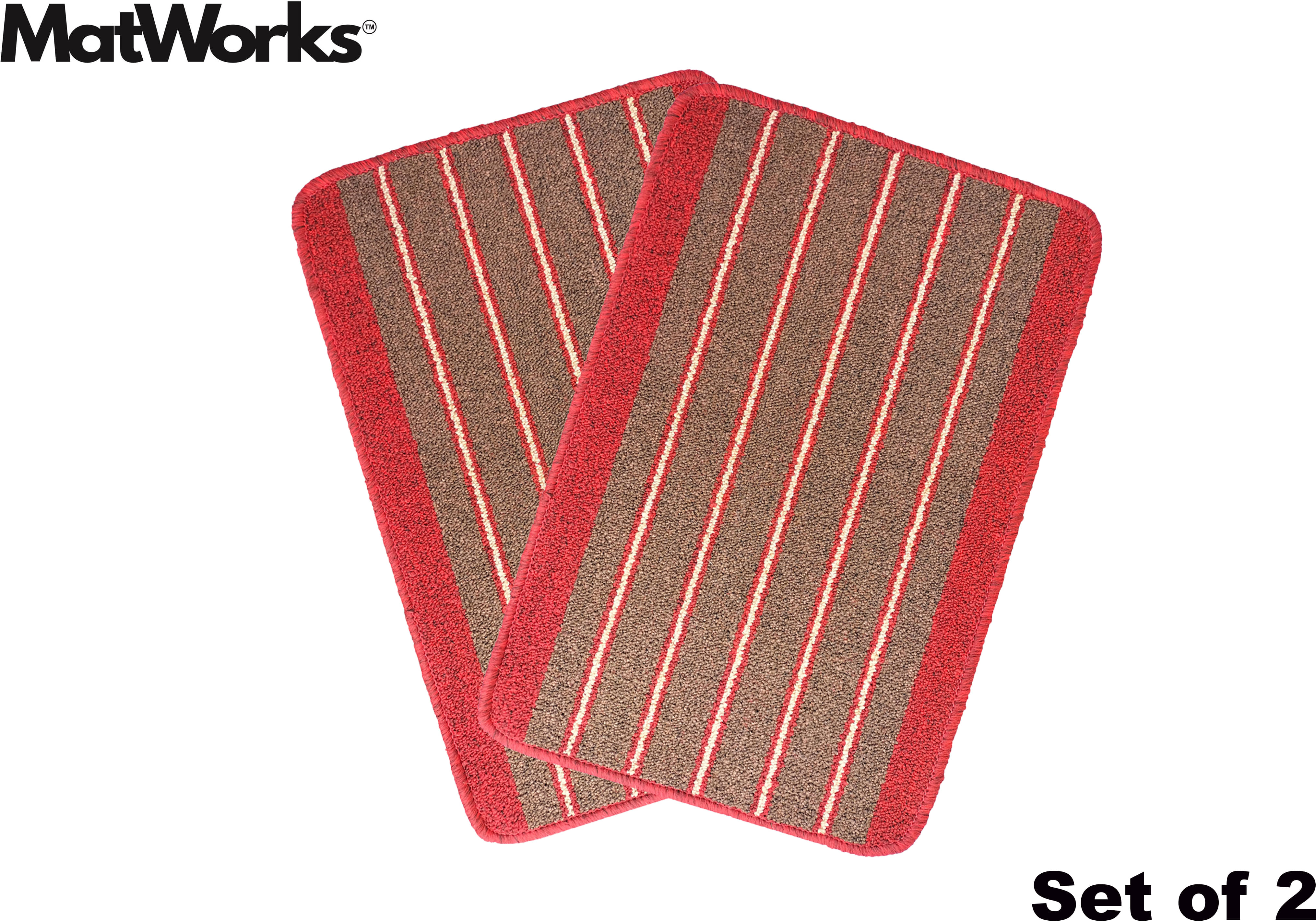 MatWorks Set of 2 Anti-skid Polypropylene Door Mat ( 60 X 40 cm ) Red MatWorks Set of 2 Anti-skid Polypropylene Door Mat ( 60 X 40 cm ) Red