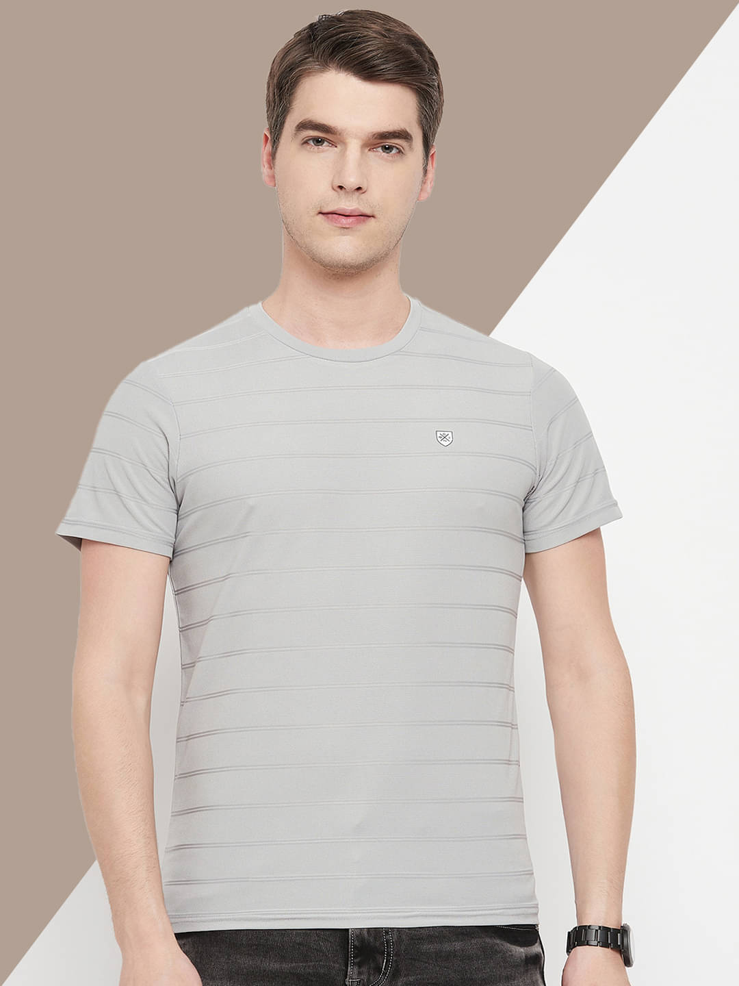 OGEN Cotton Blend Regular Fit Solid Half Sleeves Men's Round T-Shirt - Grey ( Pack of 1 ) OGEN Cotton Blend Regular Fit Solid Half Sleeves Men's Round T-Shirt - Grey ( Pack of 1 )