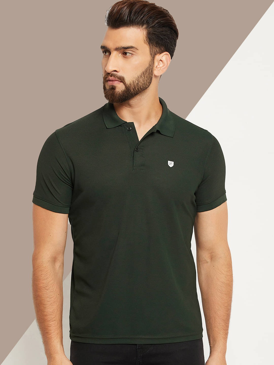 OGEN Pack of 1 Cotton Blend Regular Fit Solid Half Sleeves Men's Polo T Shirt ( Olive Green ) OGEN Pack of 1 Cotton Blend Regular Fit Solid Half Sleeves Men's Polo T Shirt ( Olive Green )