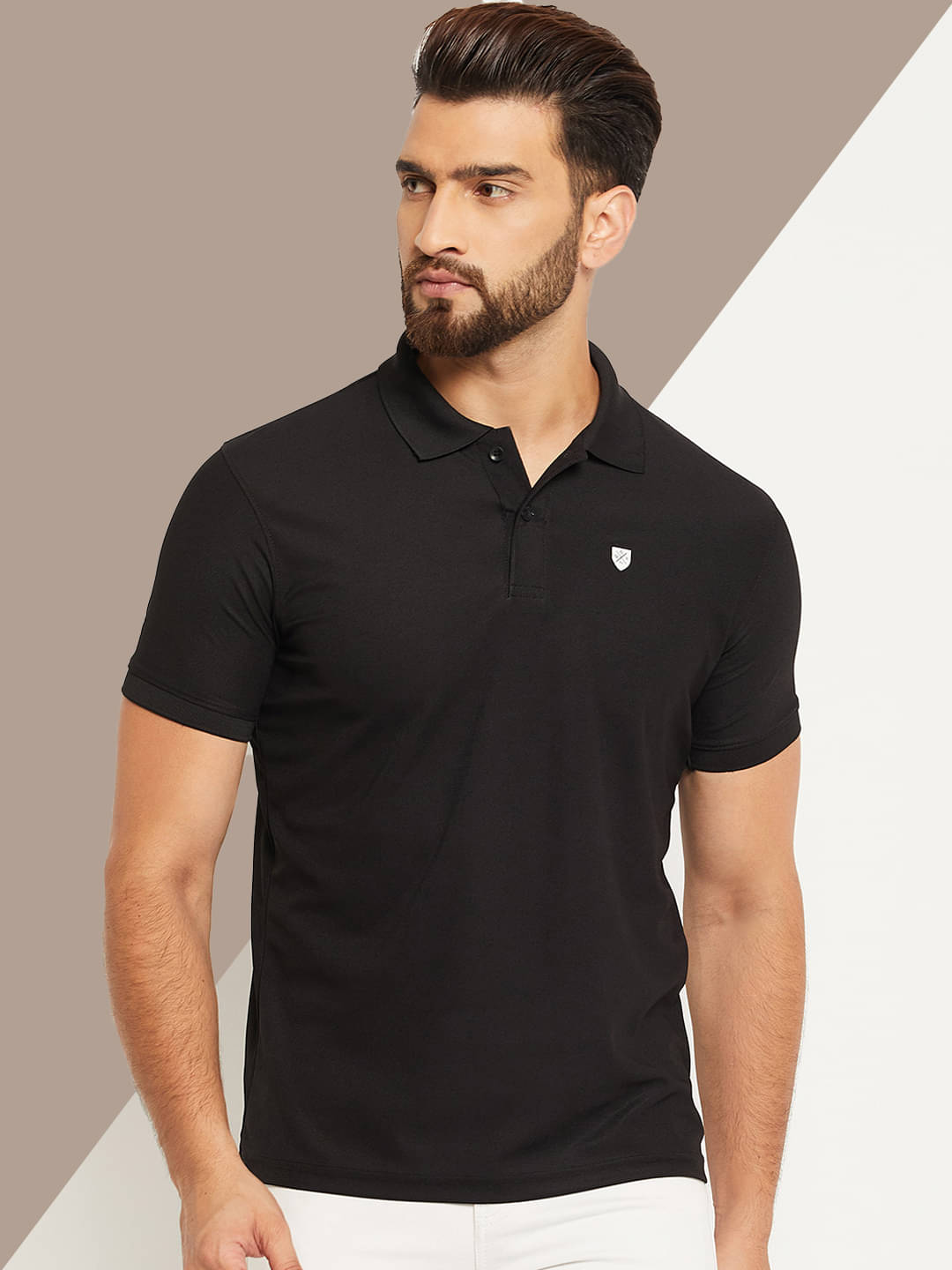OGEN Pack of 1 Cotton Blend Regular Fit Solid Half Sleeves Men's Polo T Shirt ( Black ) OGEN Pack of 1 Cotton Blend Regular Fit Solid Half Sleeves Men's Polo T Shirt ( Black )