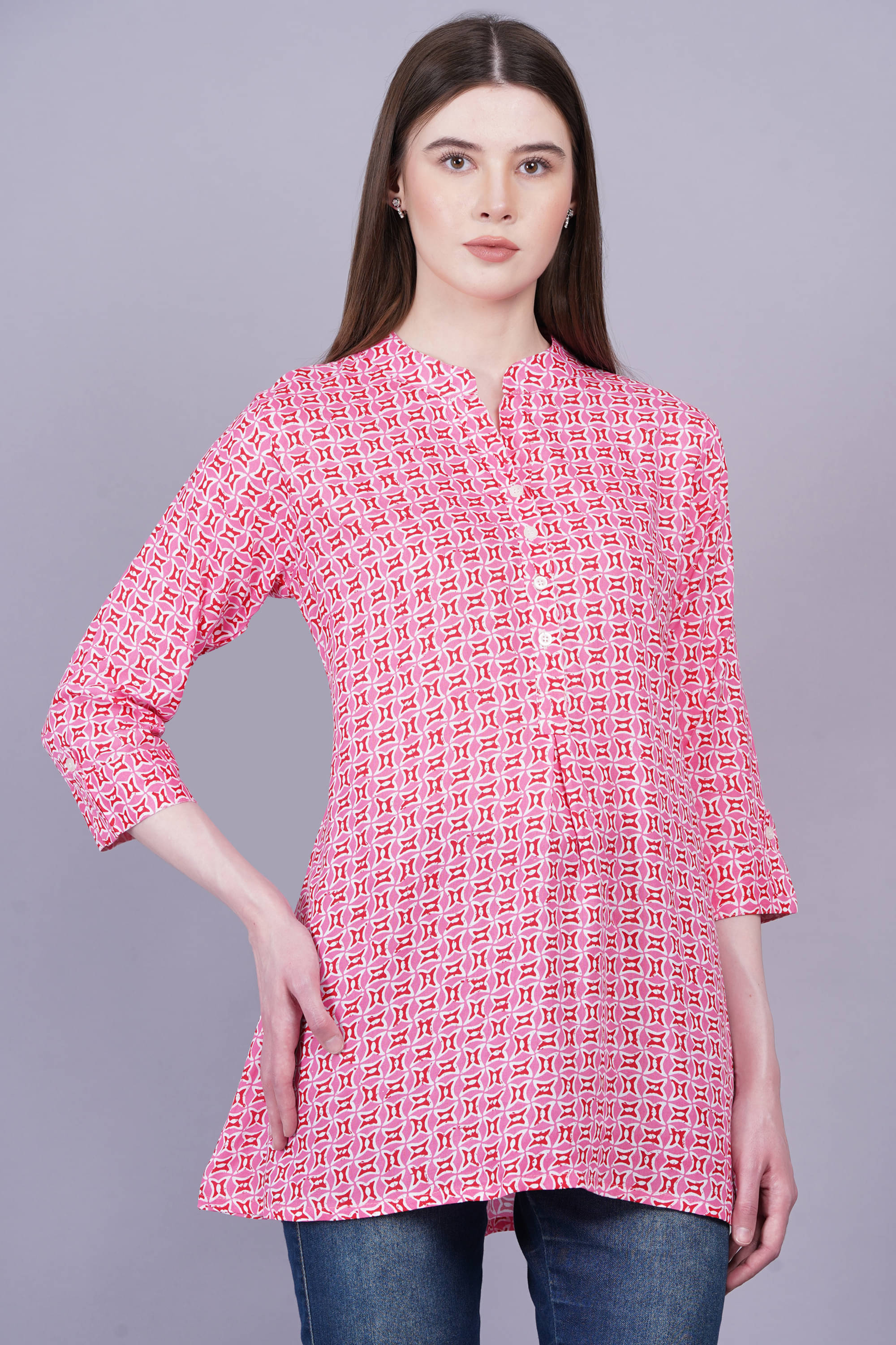     			Oh Mi Dios Women's Viscose Rayon Regular Top ( Pink )