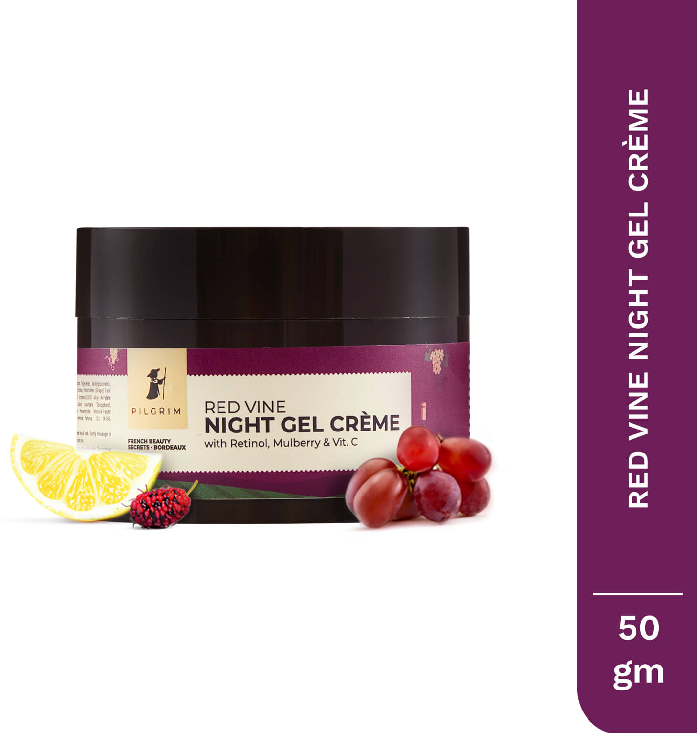 Pilgrim Red Vine Night Creme Gel Face Cream,For All Skin Type,50 G (pack Of 1) Pilgrim Red Vine Night Creme Gel Face Cream,For All Skin Type,50 G (pack Of 1)