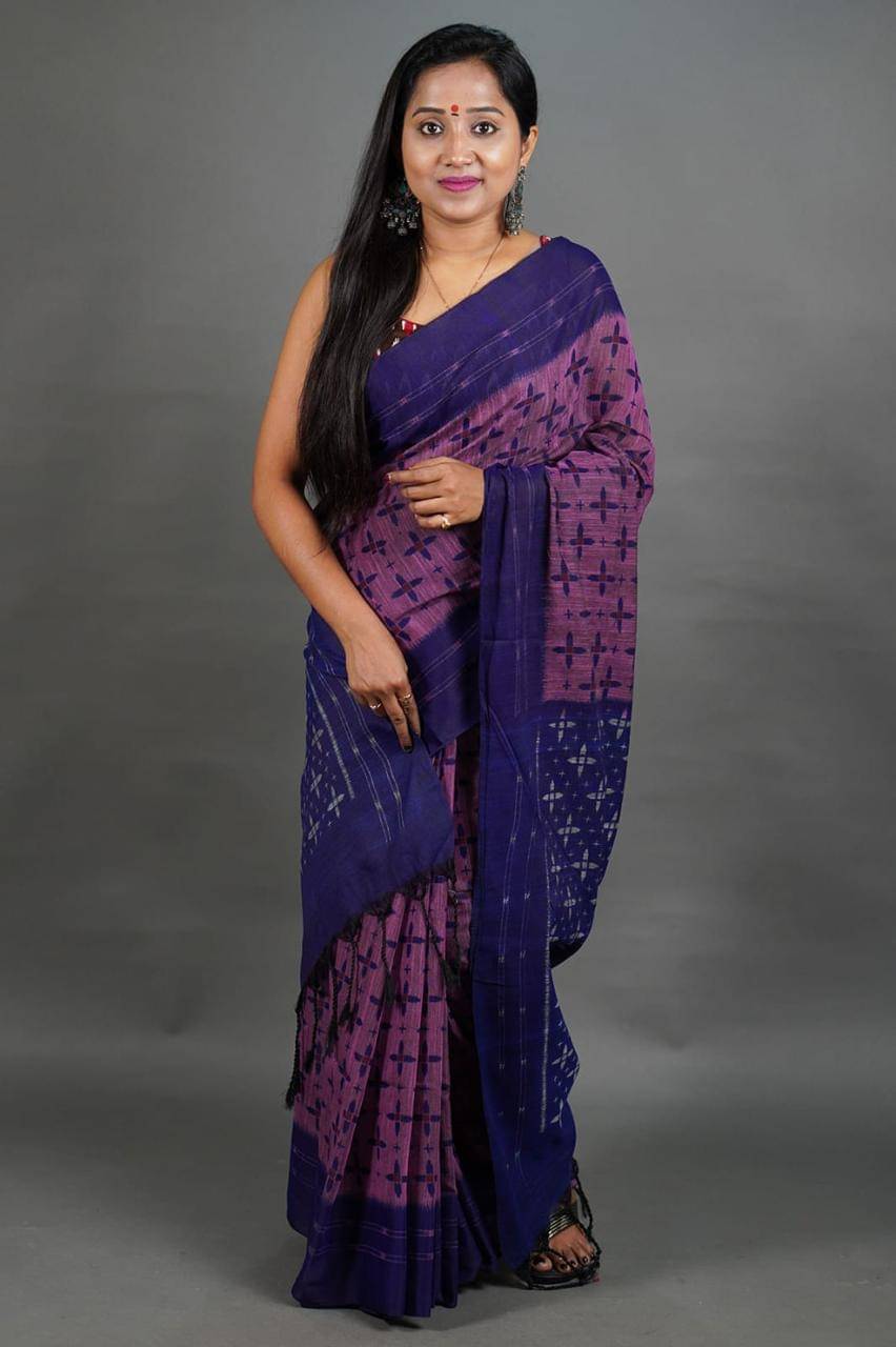 SARADA HANDLOOM Cotton Printed Saree With Unstitched Blouse Piece ( Pink ) SARADA HANDLOOM Cotton Printed Saree With Unstitched Blouse Piece ( Pink )