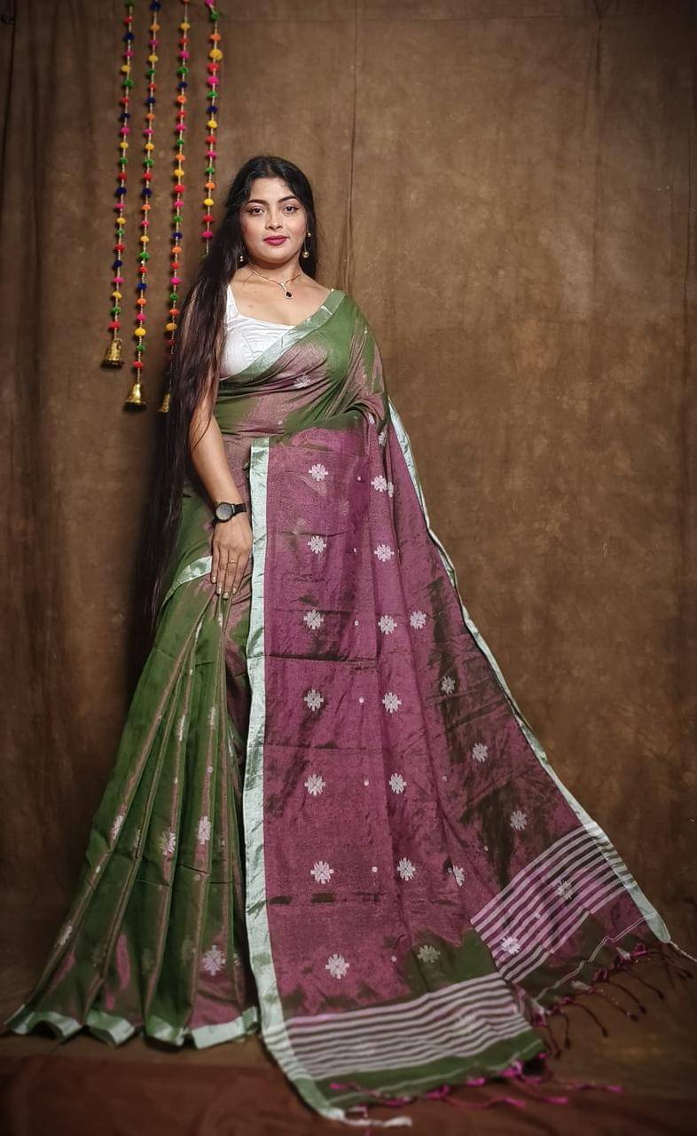 SARADA HANDLOOM Cotton Printed Saree With Unstitched Blouse Piece ( Maroon )     			SARADA HANDLOOM Cotton Printed Saree With Unstitched Blouse Piece ( Maroon )