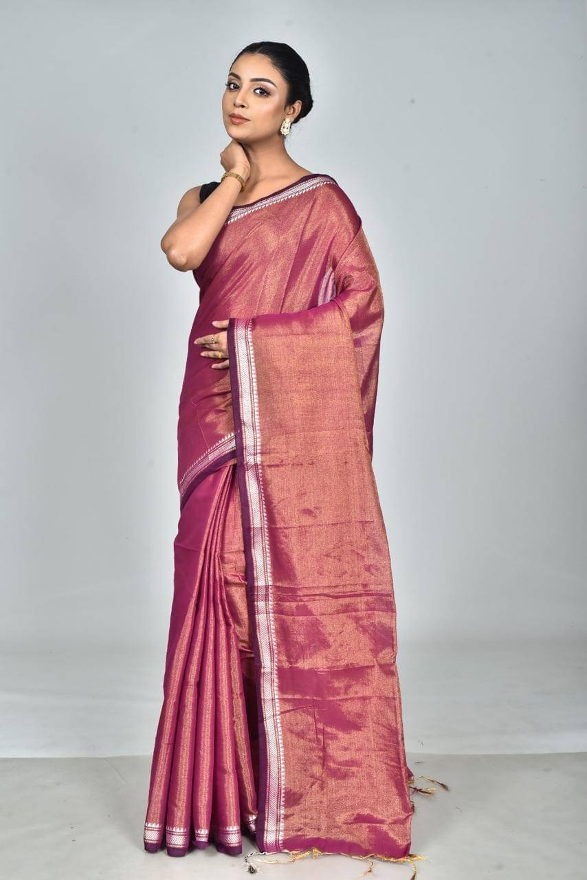 SARADA HANDLOOM Cotton Solid Saree With Unstitched Blouse Piece ( Pink )     			SARADA HANDLOOM Cotton Solid Saree With Unstitched Blouse Piece ( Pink )