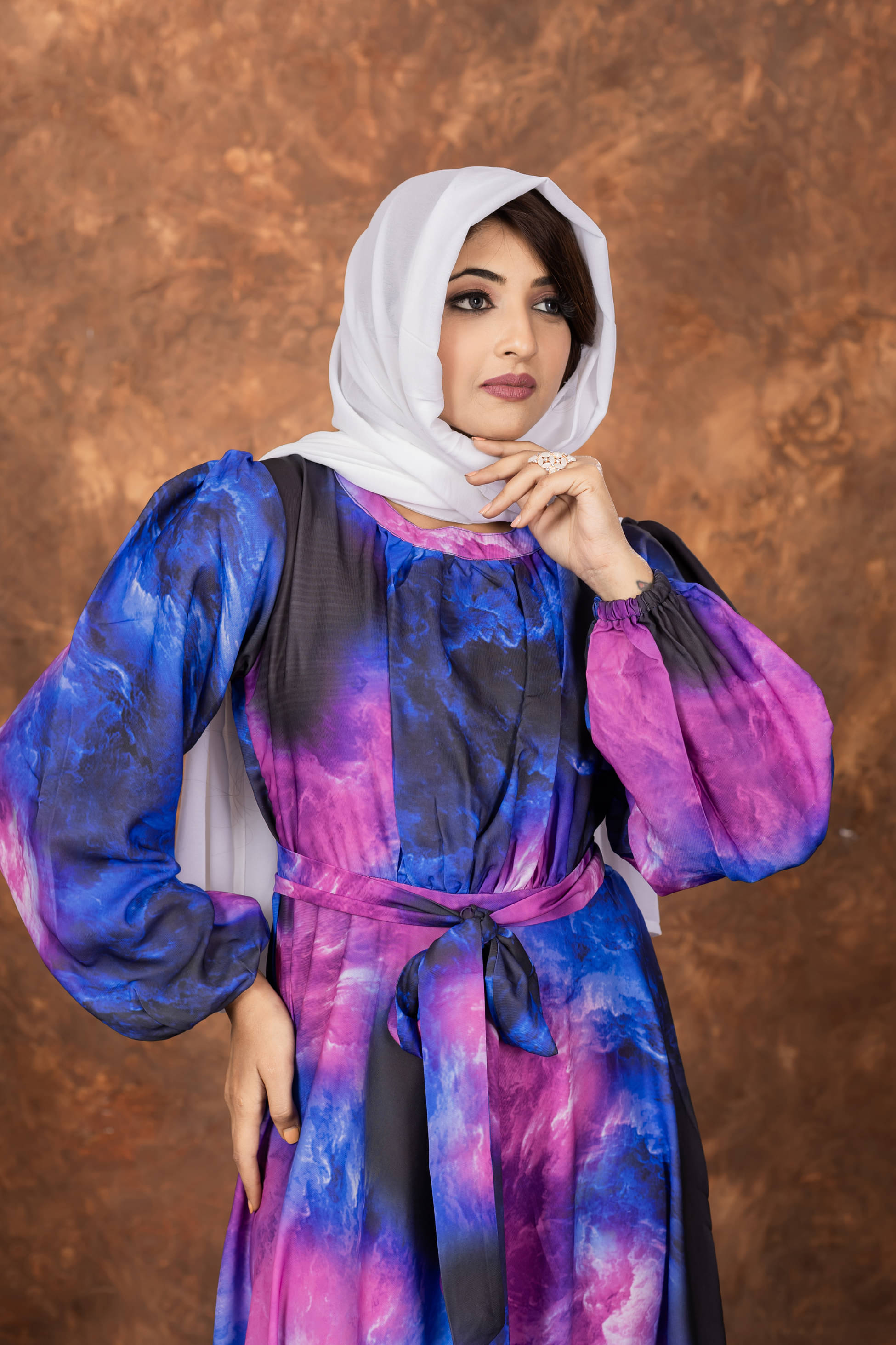     			SARINKU Polyester Burqa without Hijab Blue ( Pack of 1 )
