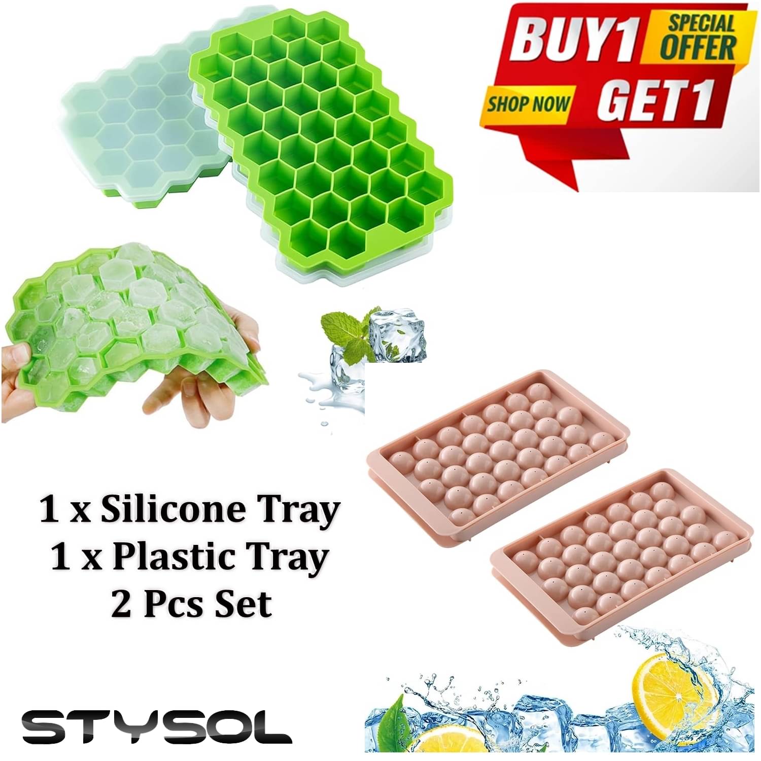     			Stysol Ice tary Multicolor 2 Pcs