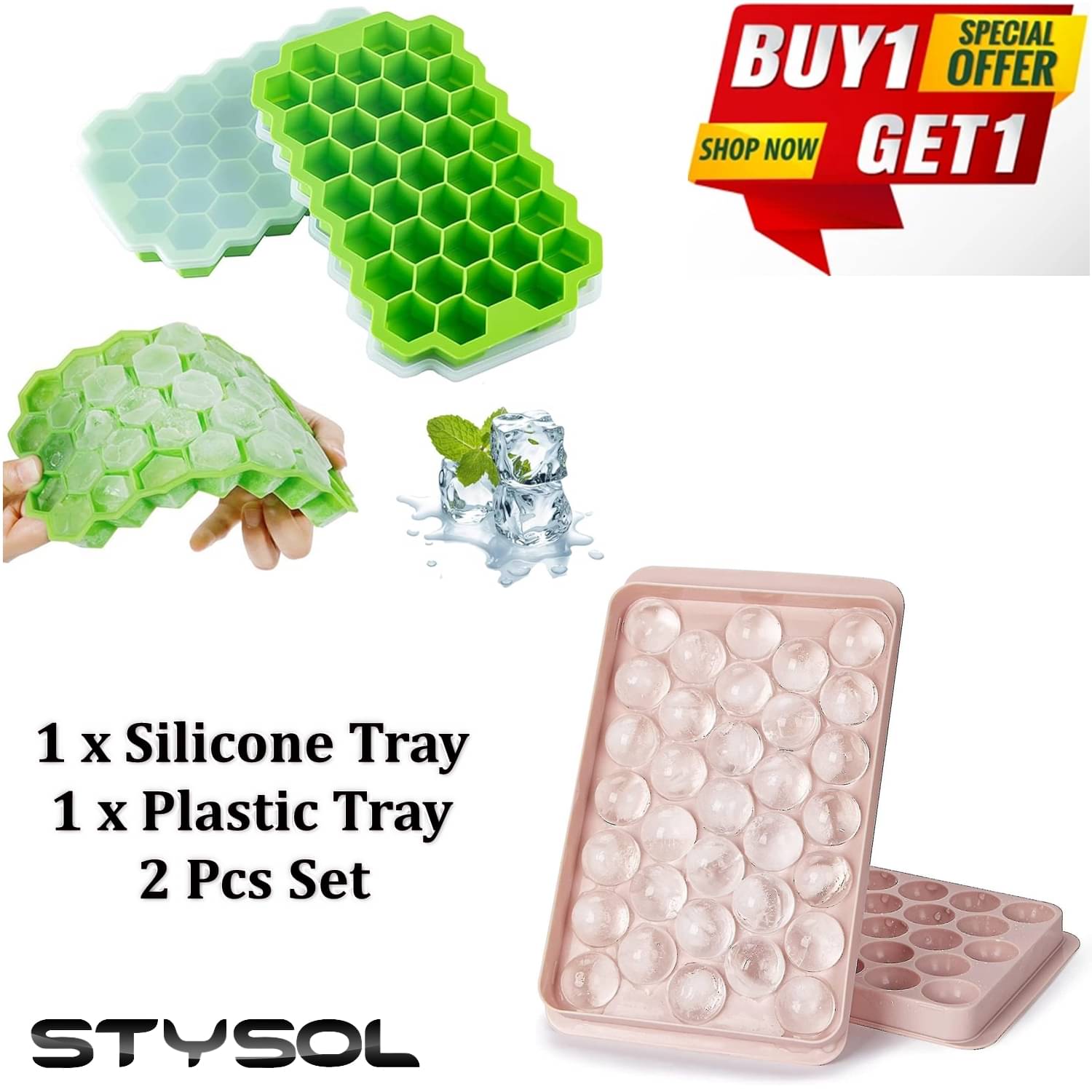     			Stysol Ice tary Multicolor 2 Pcs