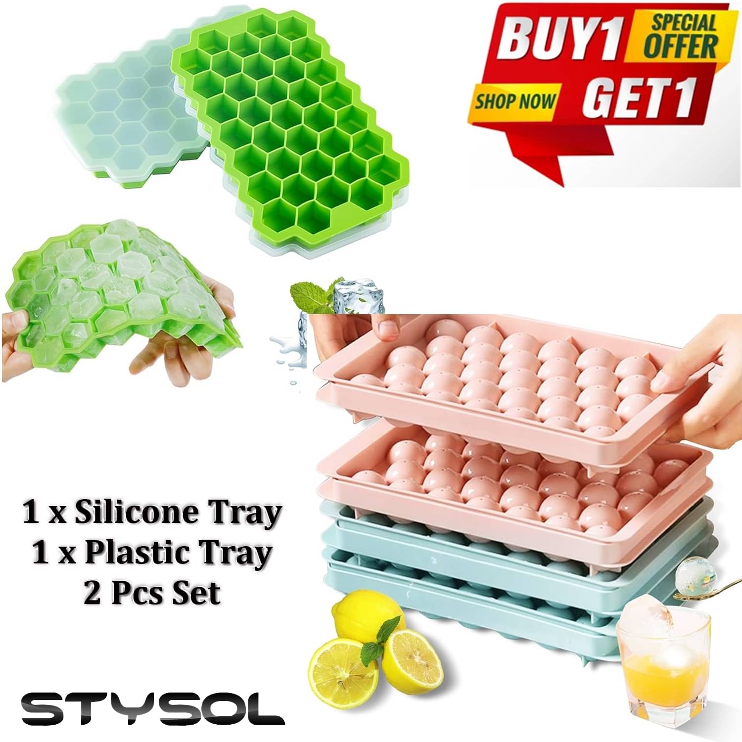    			Stysol Ice tary Multicolor 2 Pcs