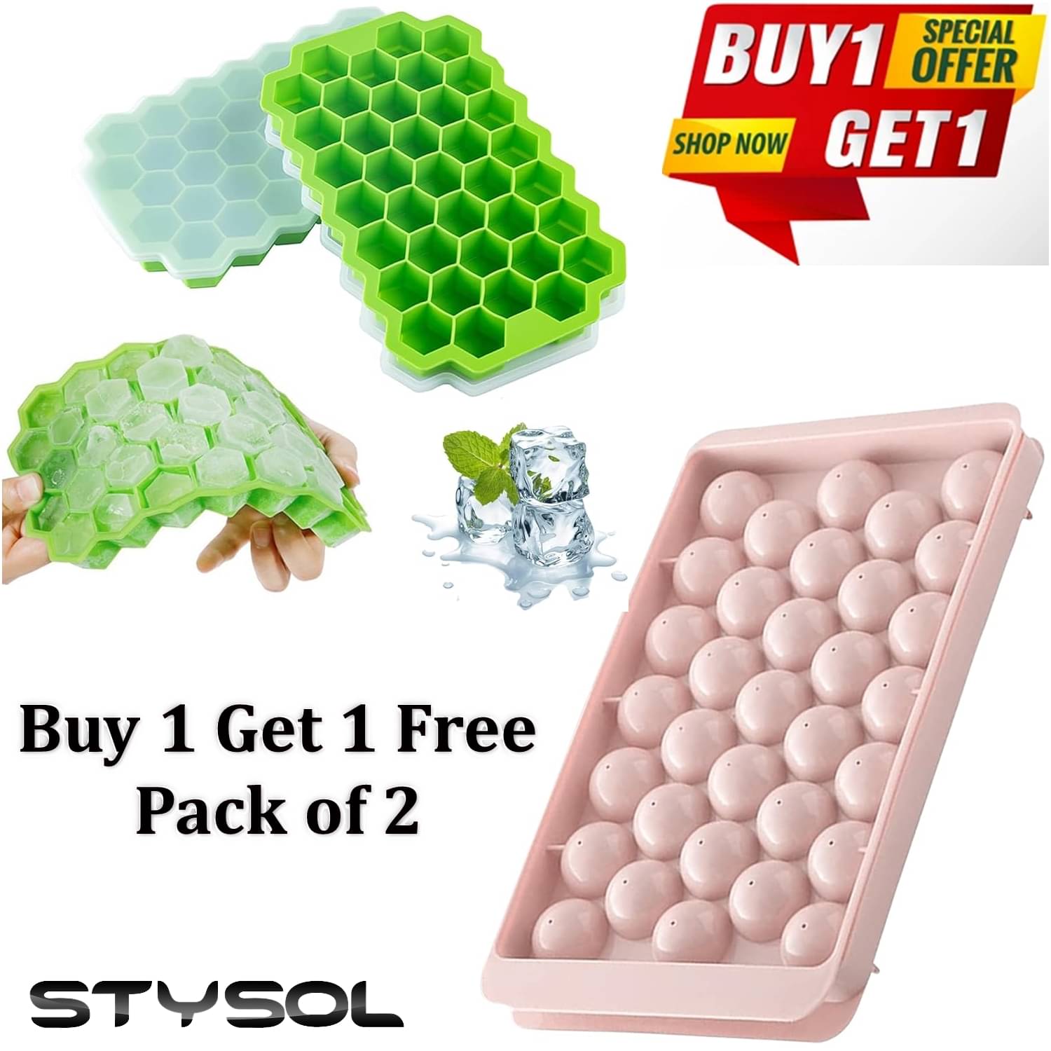     			Stysol Ice tary Multicolor 2 Pcs
