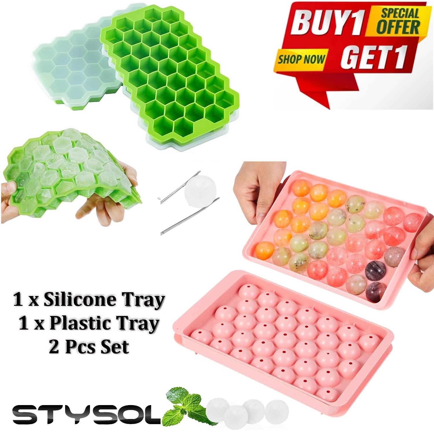     			Stysol Ice tary Multicolor 2 Pcs