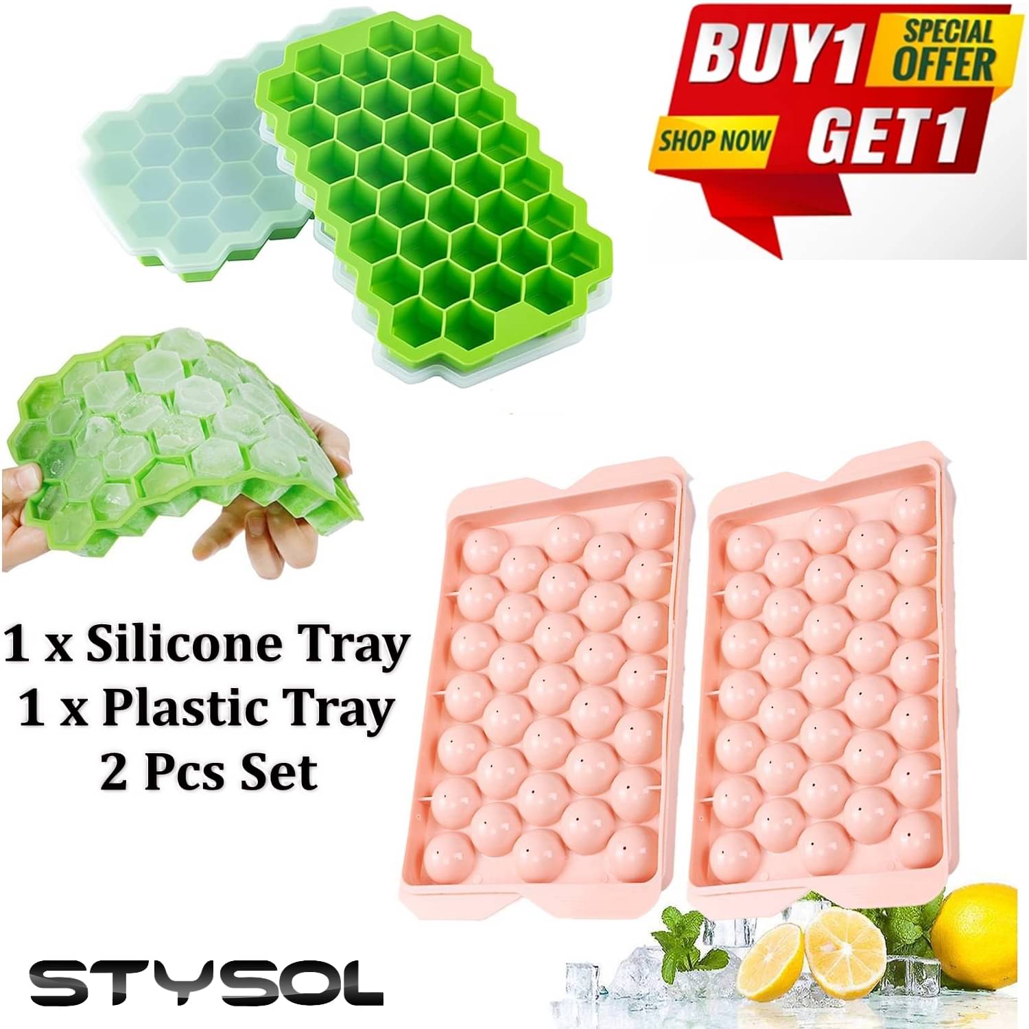     			Stysol Ice tary Multicolor 2 Pcs