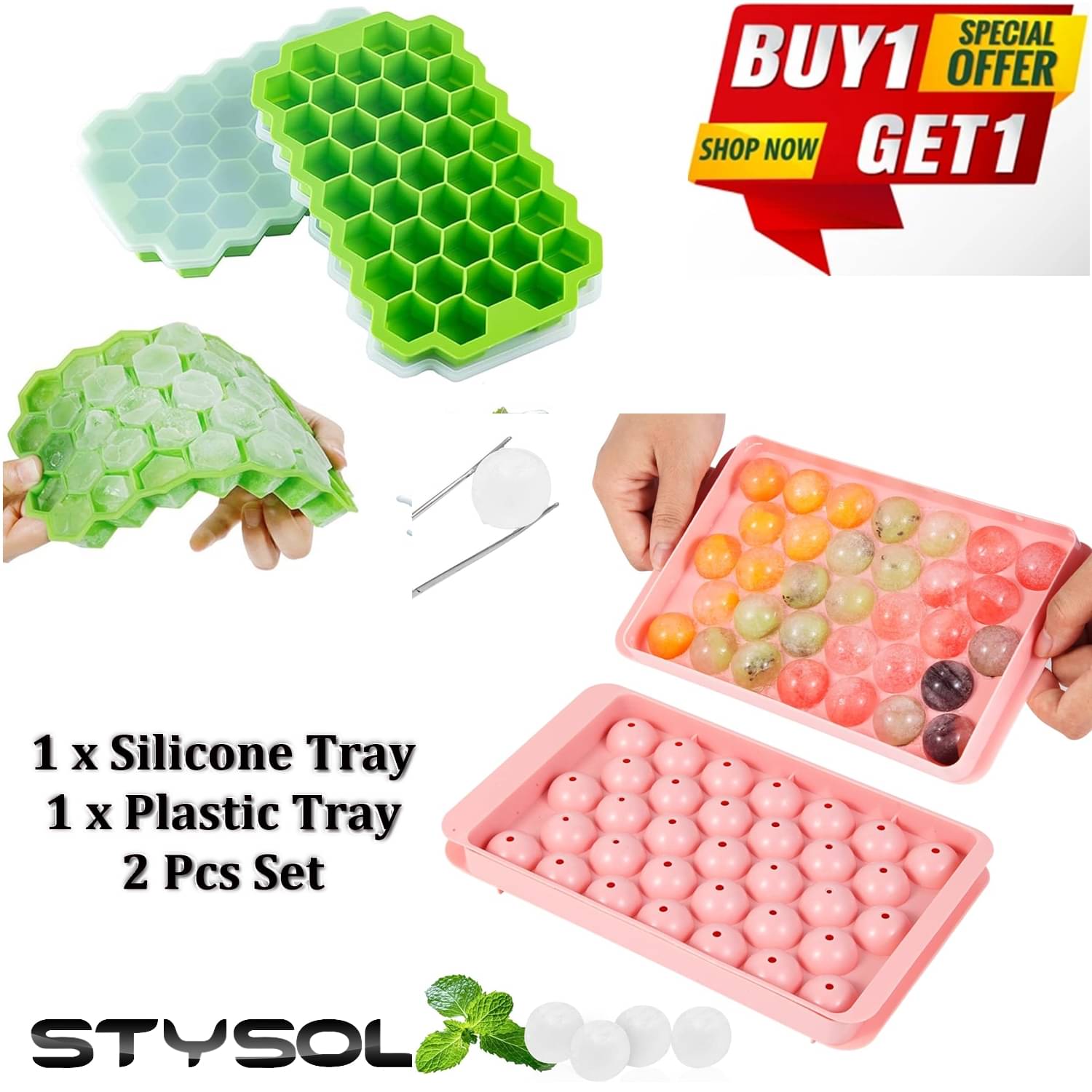     			Stysol Ice tary Multicolor 2 Pcs
