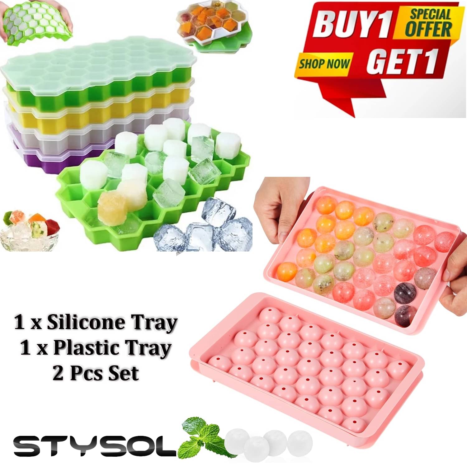     			Stysol Ice tary Multicolor 2 Pcs