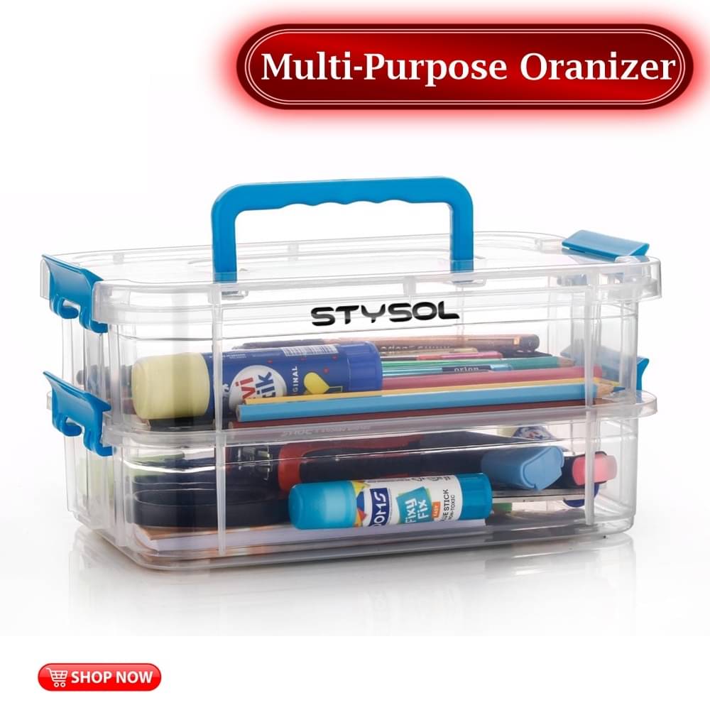 Stysol Multi-Purpose Box Plastic Multicolor Multi-Purpose Container ( Set of 1 ) Stysol Multi-Purpose Box Plastic Multicolor Multi-Purpose Container ( Set of 1 )