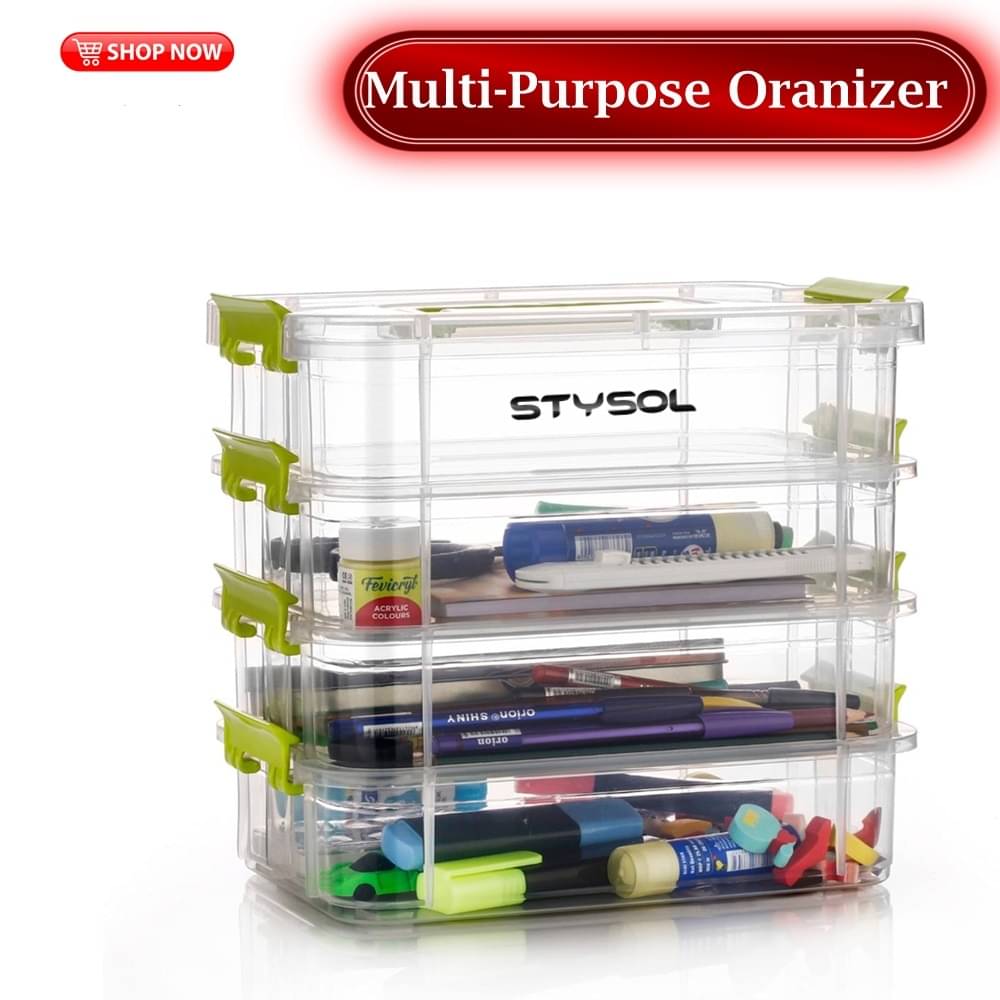    			Stysol Multi-Purpose Box  Plastic Multicolor Multi-Purpose Container ( Set of 1 )
