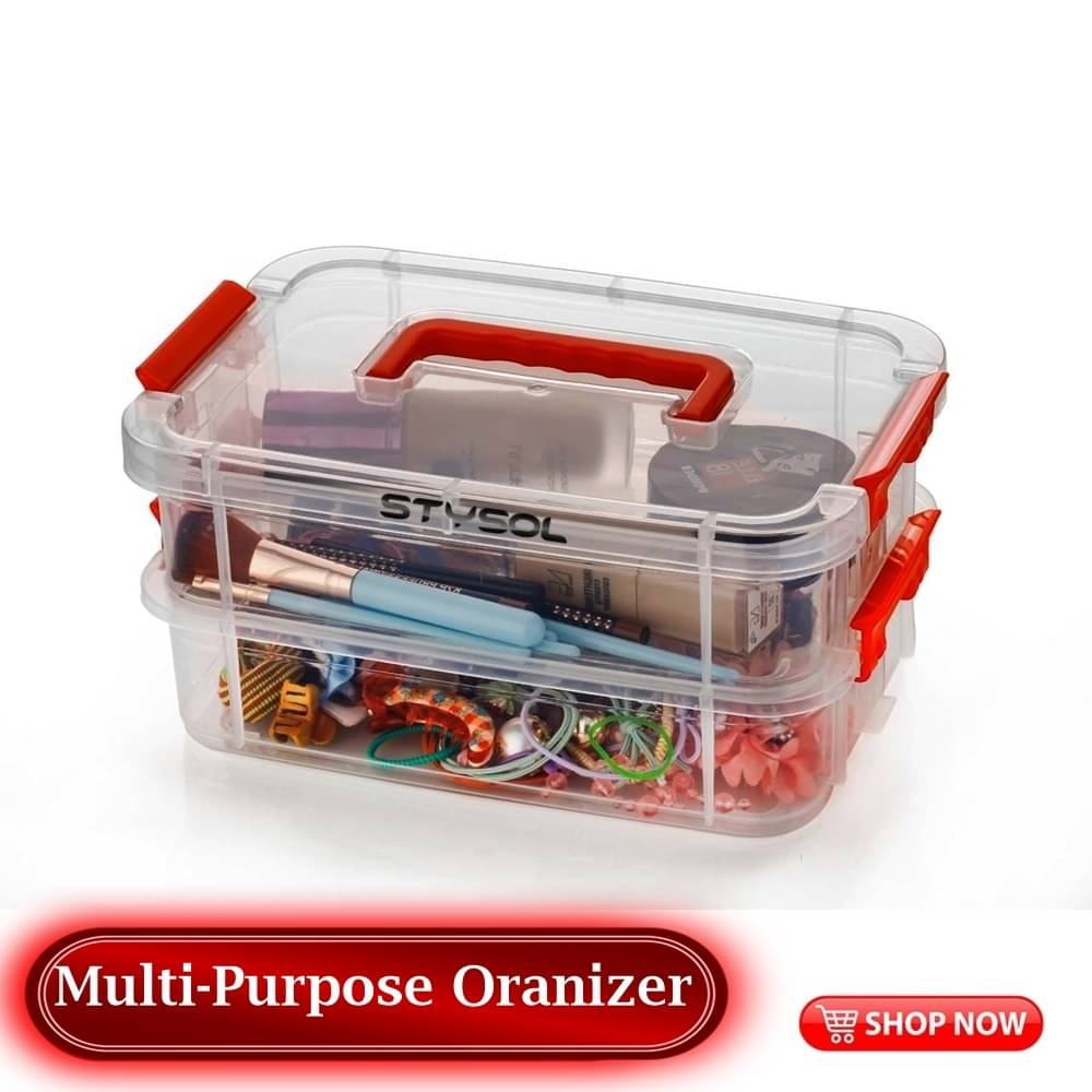 Stysol Multi-Purpose Box Plastic Multicolor Multi-Purpose Container ( Set of 1 ) Stysol Multi-Purpose Box Plastic Multicolor Multi-Purpose Container ( Set of 1 )